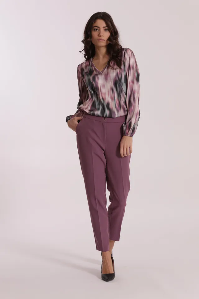 Mimi Mua Pantalone Sigaretta Elastico Nero Tecnico
