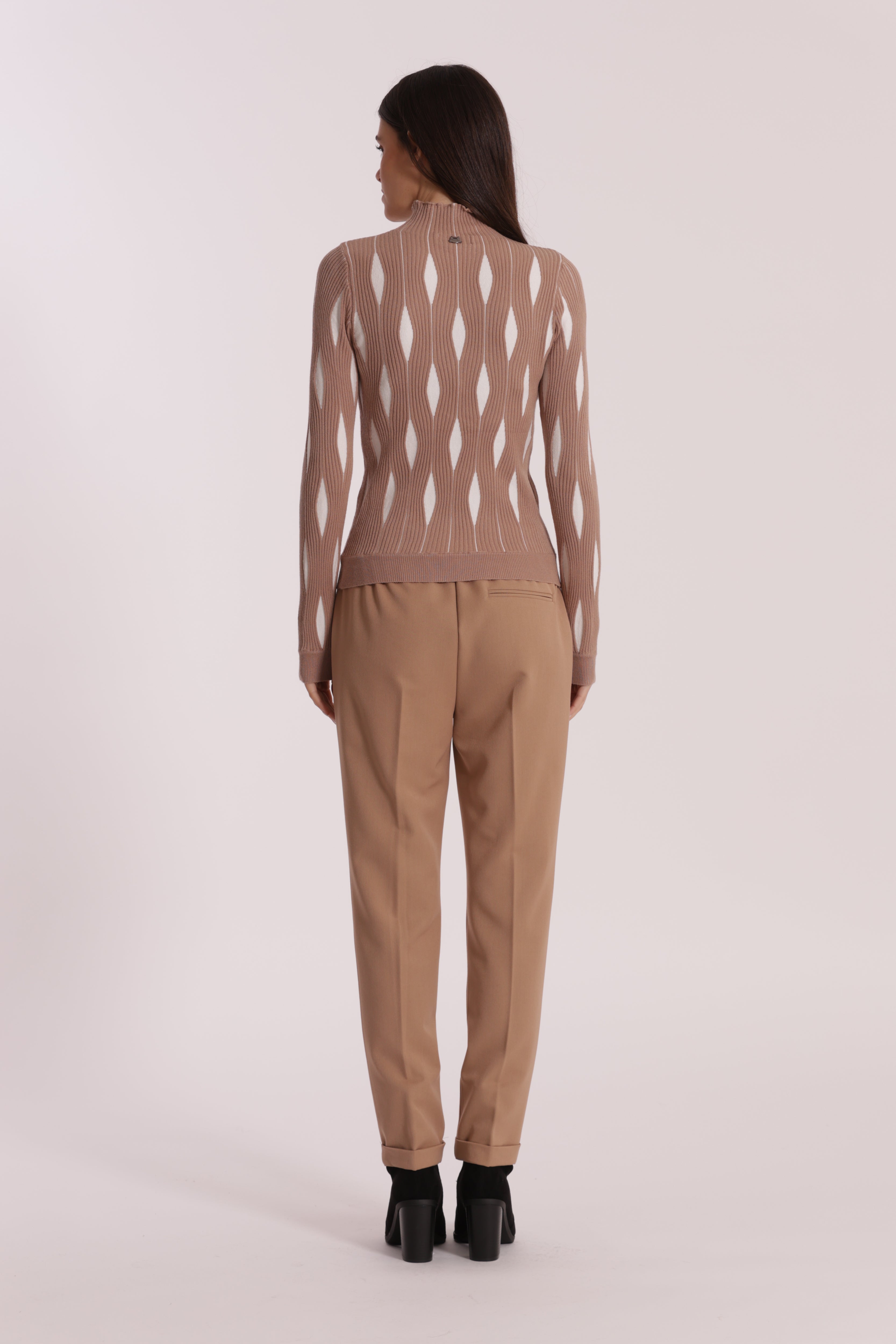 Mimi Mua Pantalone Sigaretta Polyviscosa Nero