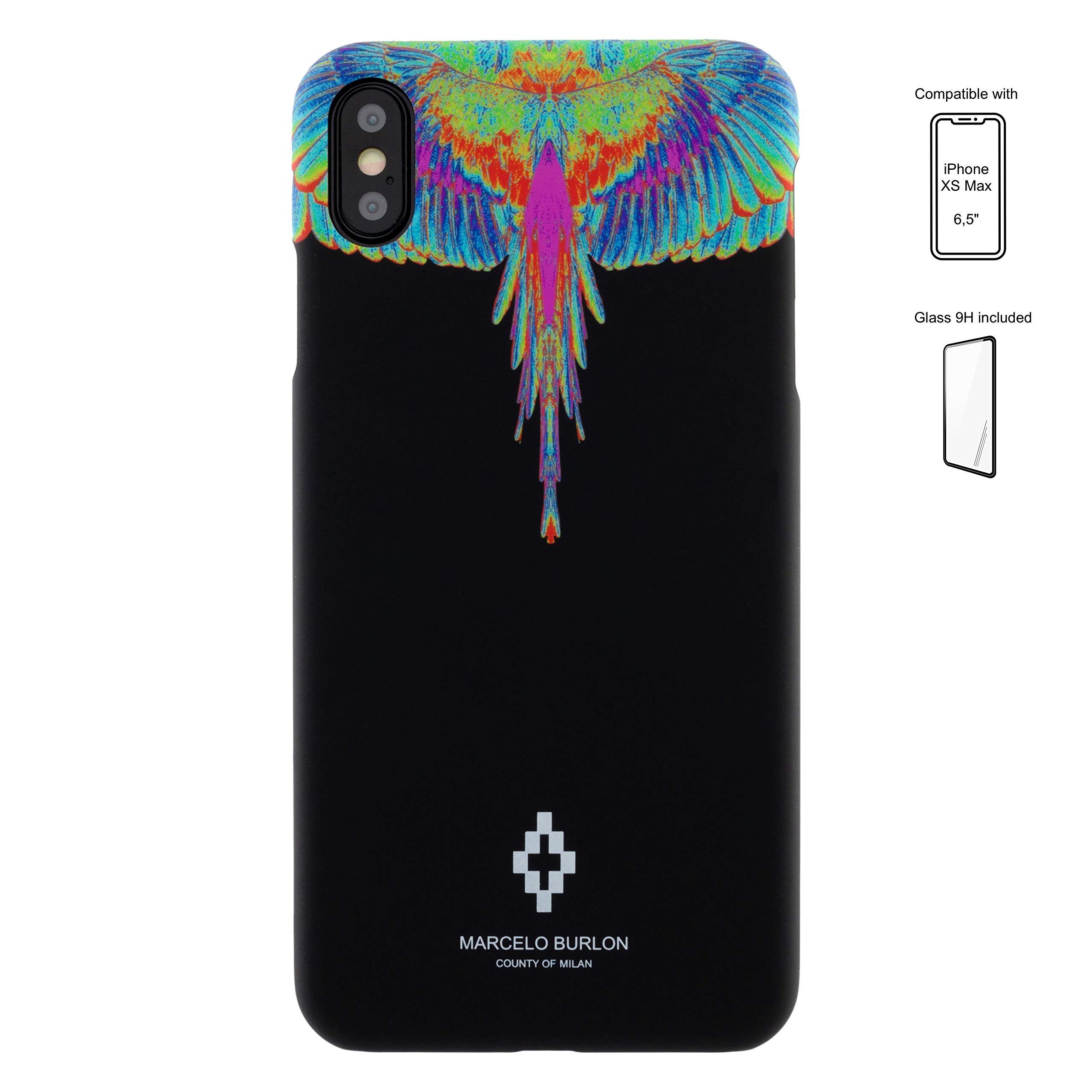 Marcelo Burlon County of Milan cover iPhone XS Max + vetro antiurto