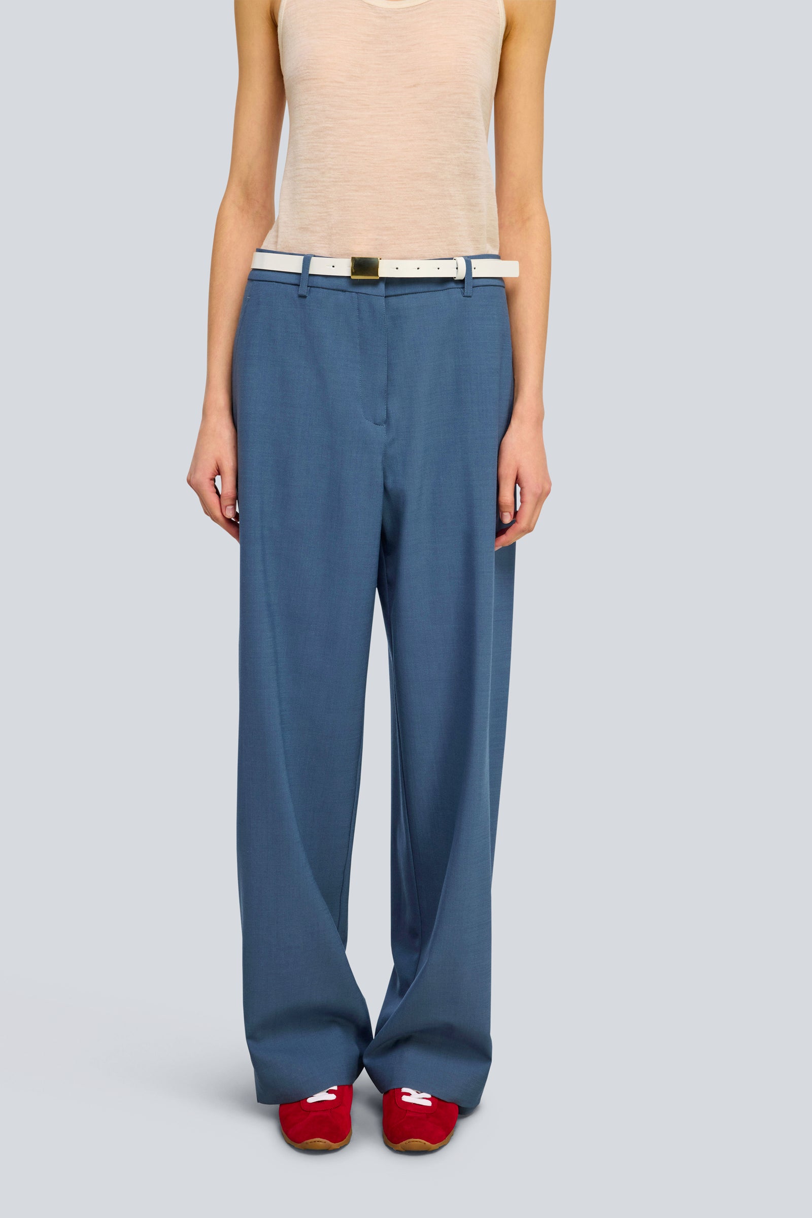 Semicouture Muriel pantalone avio fresco lana
