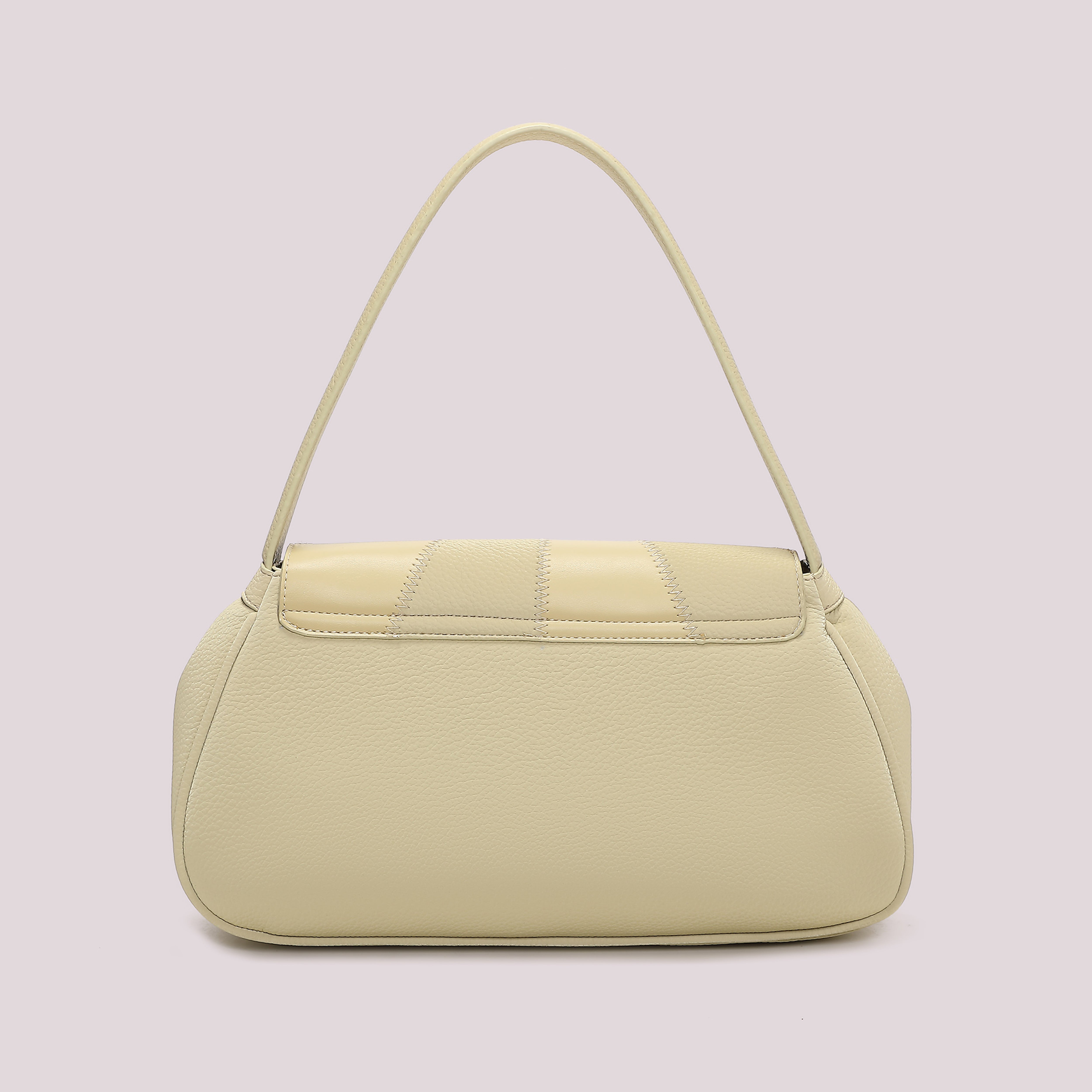 Mimi Mua Borsa a Spalla Patchwork Bianca con patta