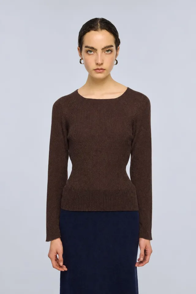 Semicouture Iris Y6WE04 maglia lana ultralight girocollo
