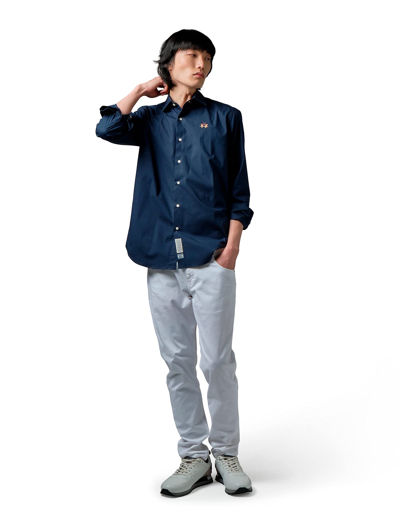 La Martina Reneo Camicia Uomo L Poplin Manica Lunga