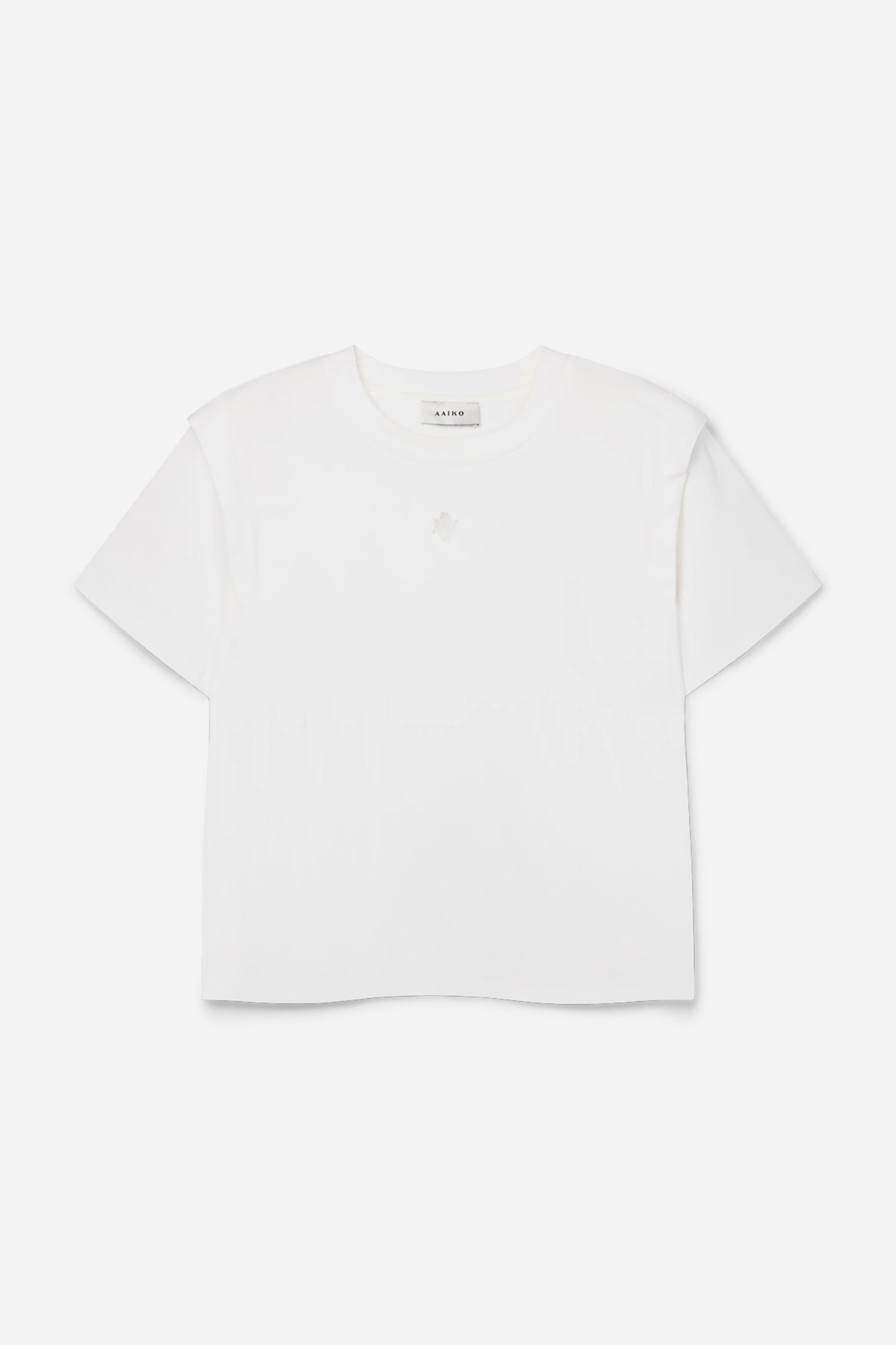 Aaiko Romee top bianco maniche corte pizzo