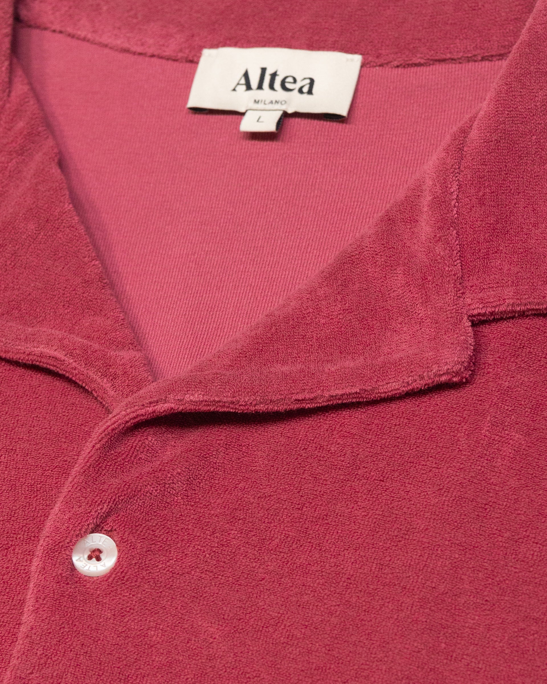 Altea Harvey camicia spugna uva viola manica corta