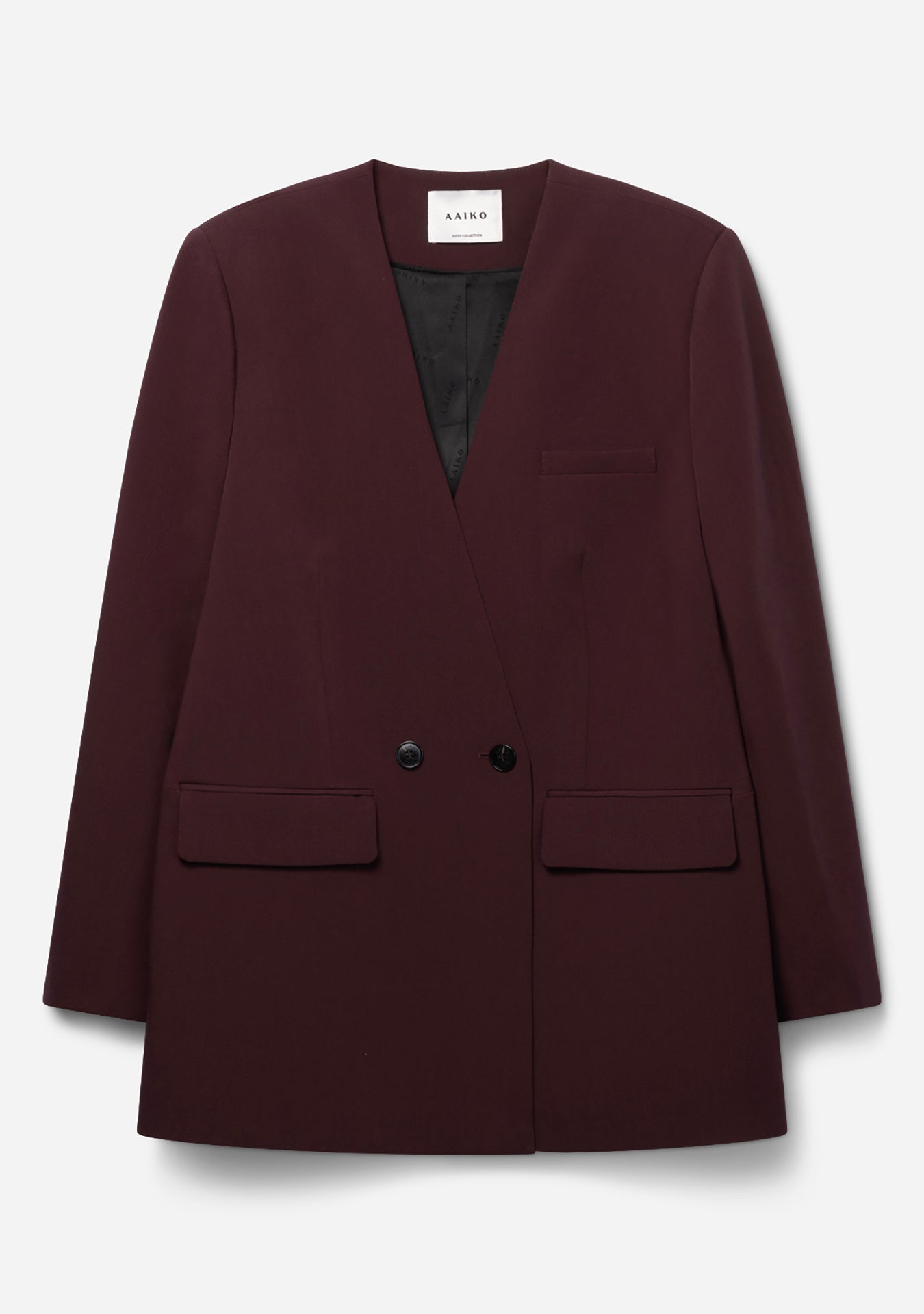 Aaiko Luray Blazer Bordeaux Elasticizzato Doppiopetto