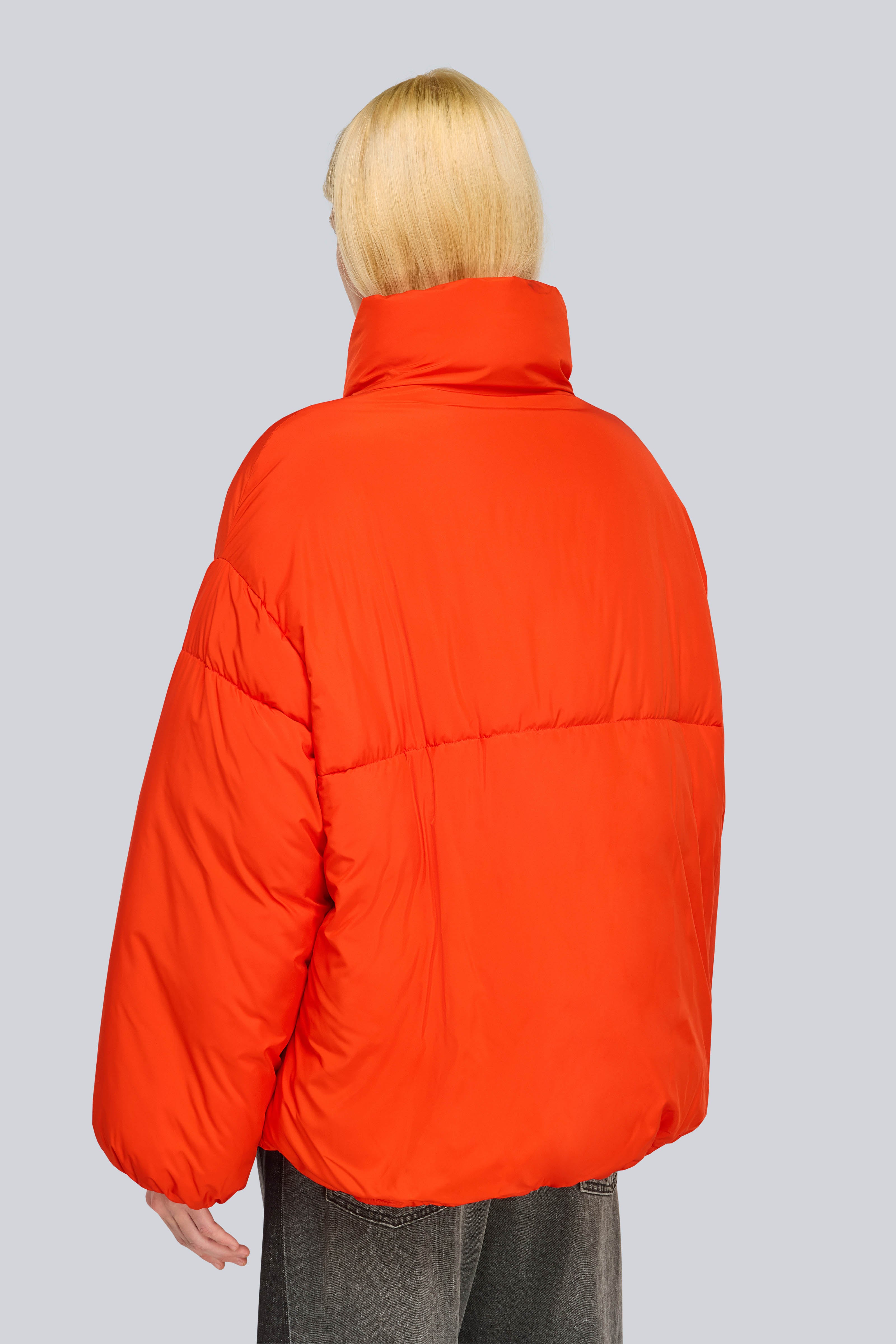 Semicouture Opaline piumino corto arancione regular