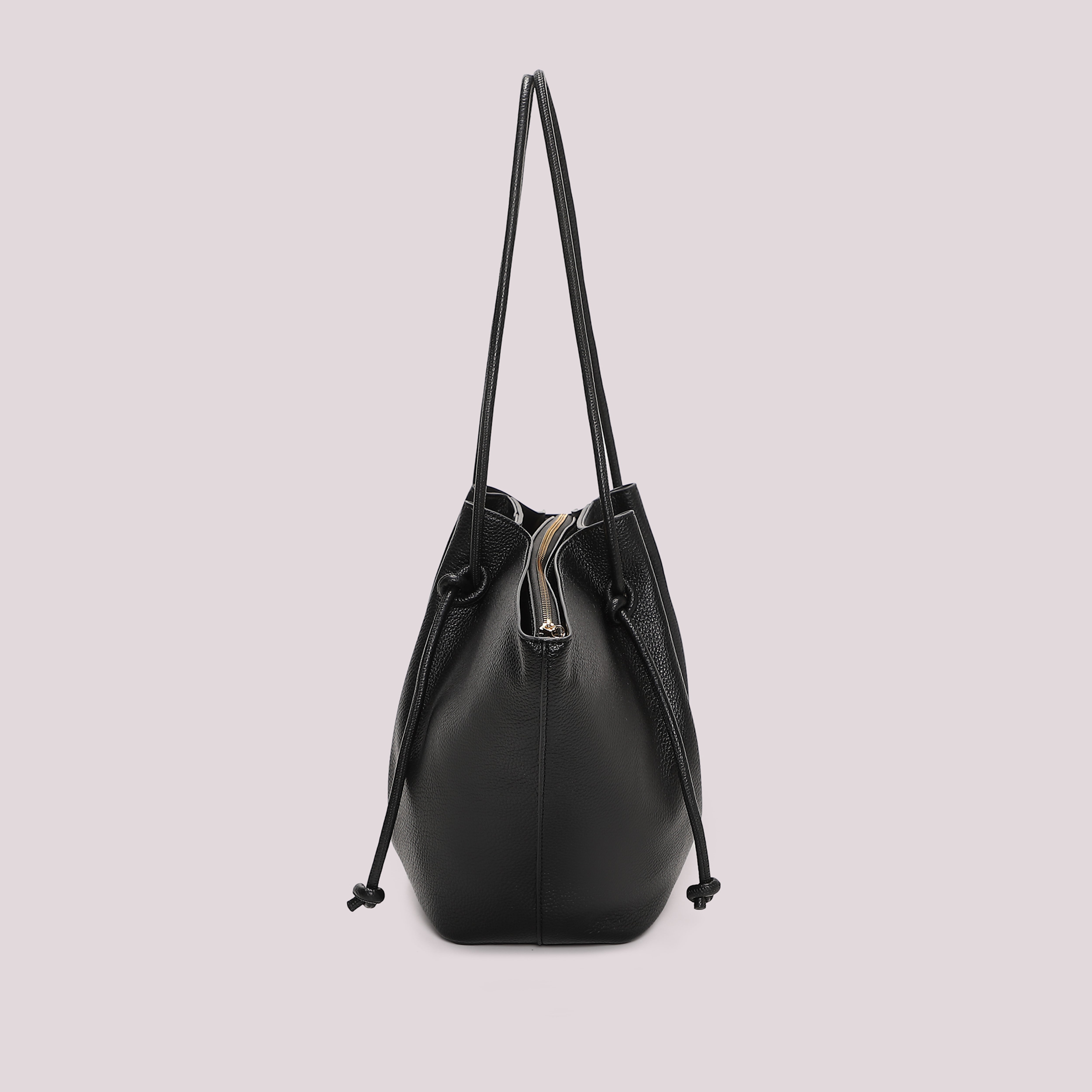 Mimi Mua Borsa Spalla Grande Lacci Lunghi Nero