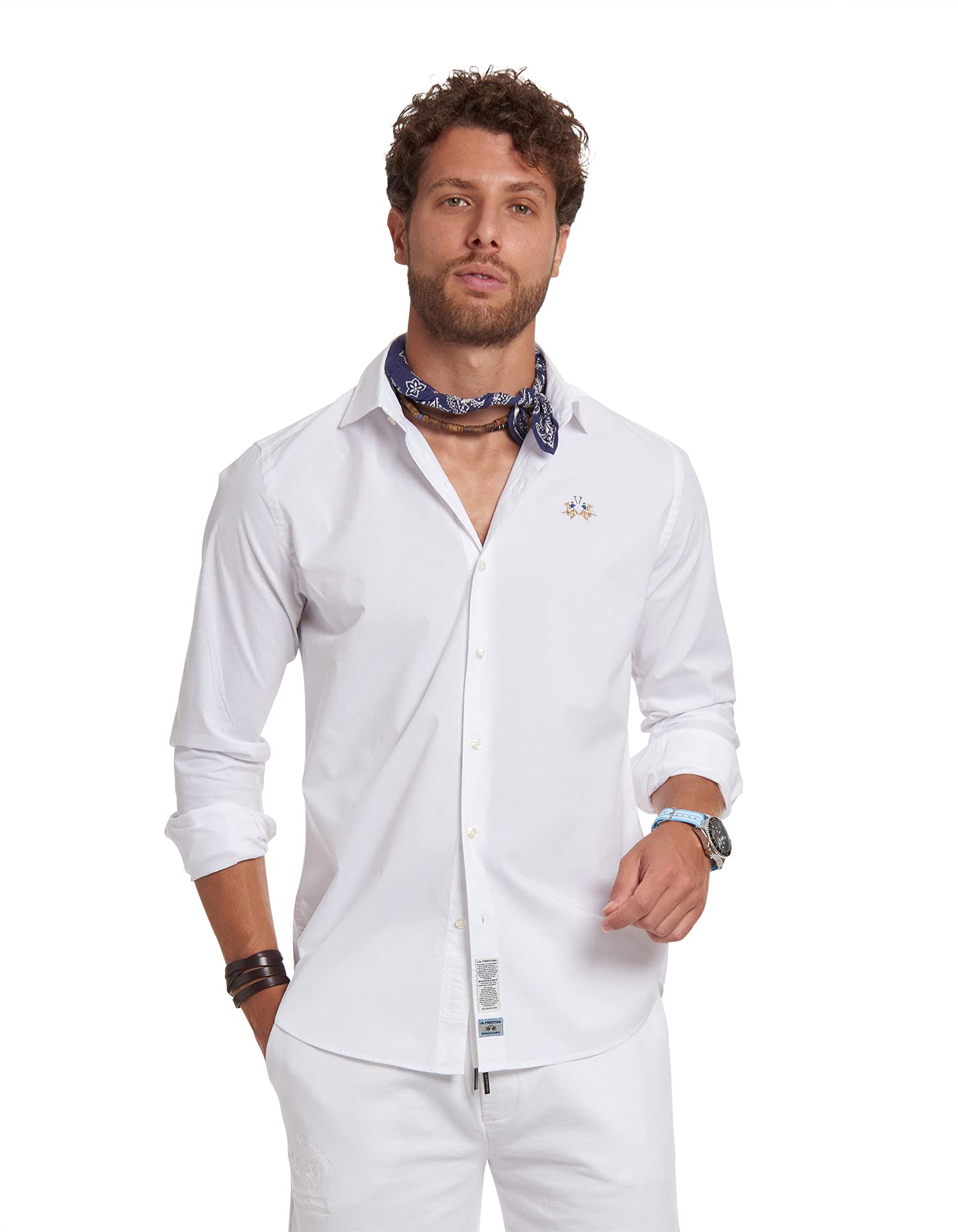 La Martina Reneo Camicia Uomo L Poplin Manica Lunga