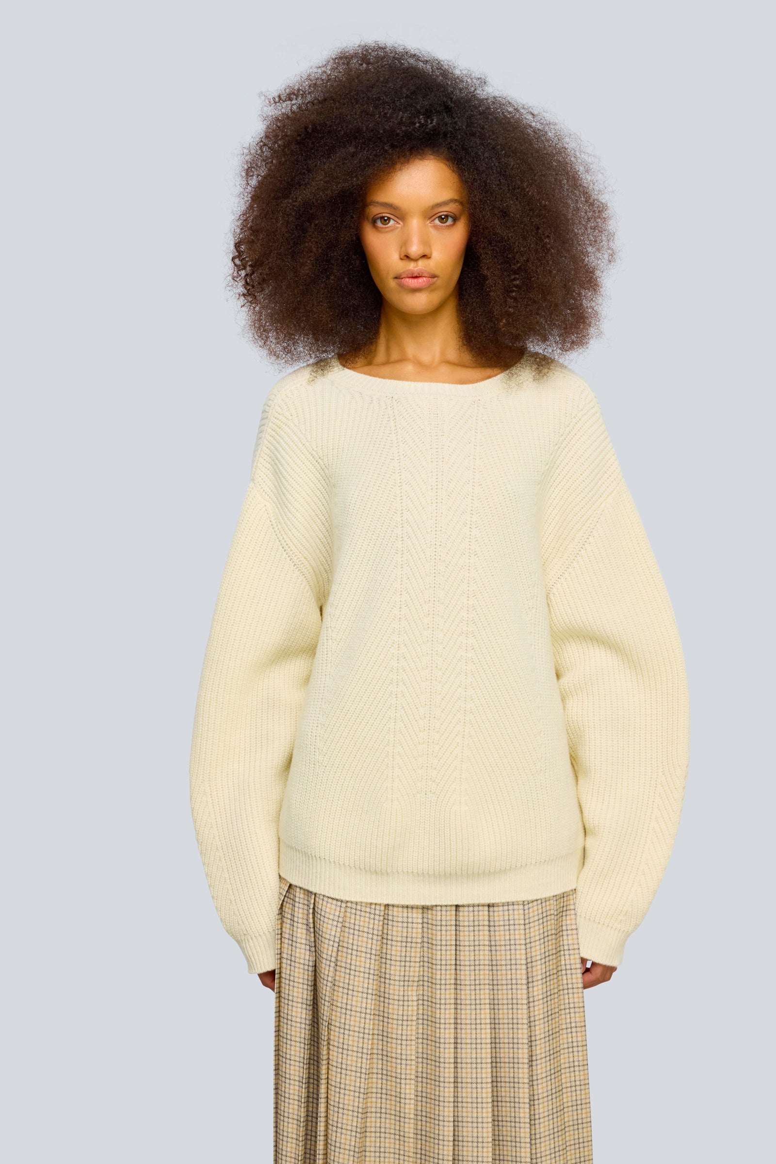 Semicouture Katie maglia merinos burro girocollo