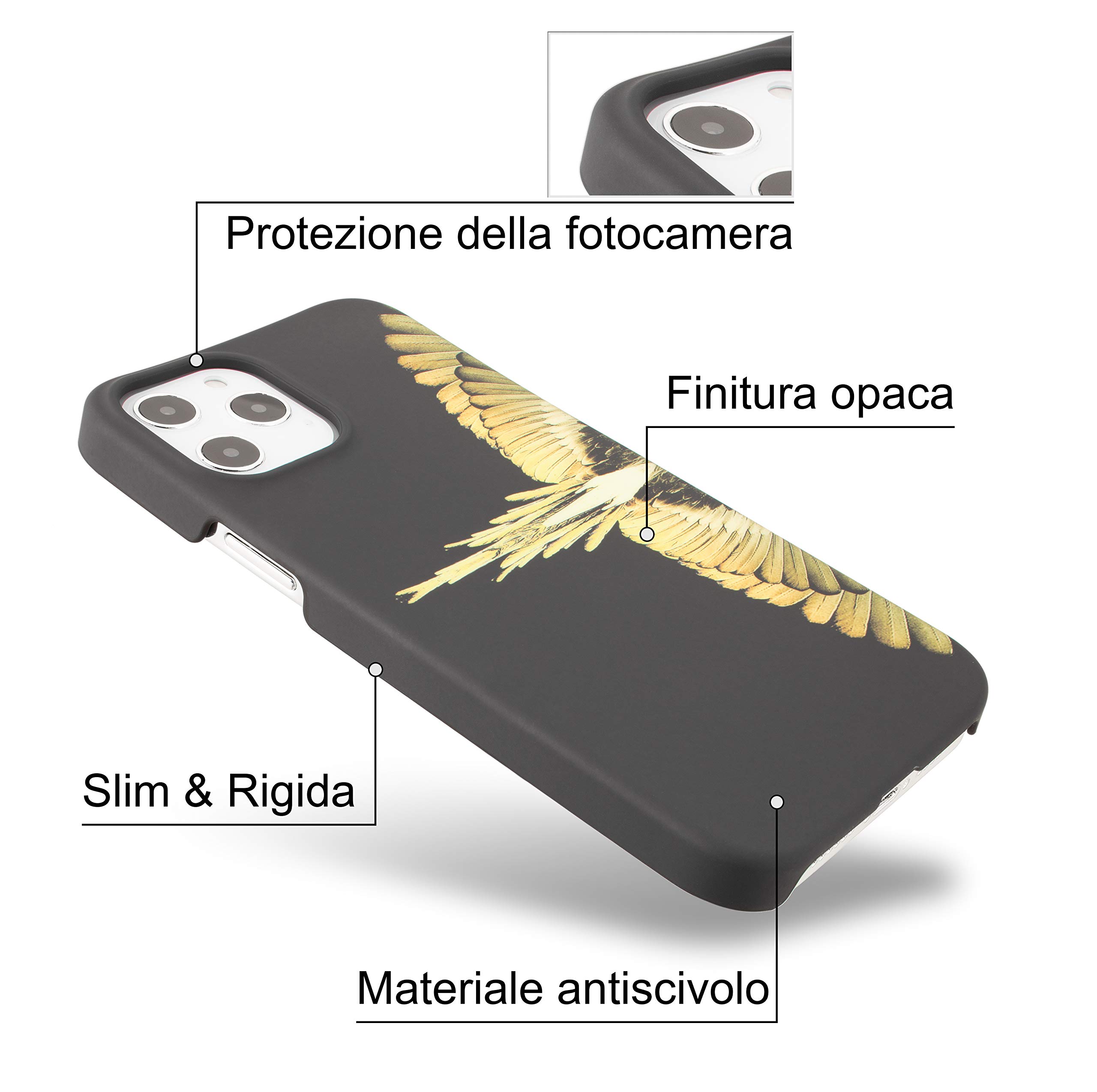 Marcelo Burlon County of Milan 12 Pro Max cover con vetro temperato 6,7"