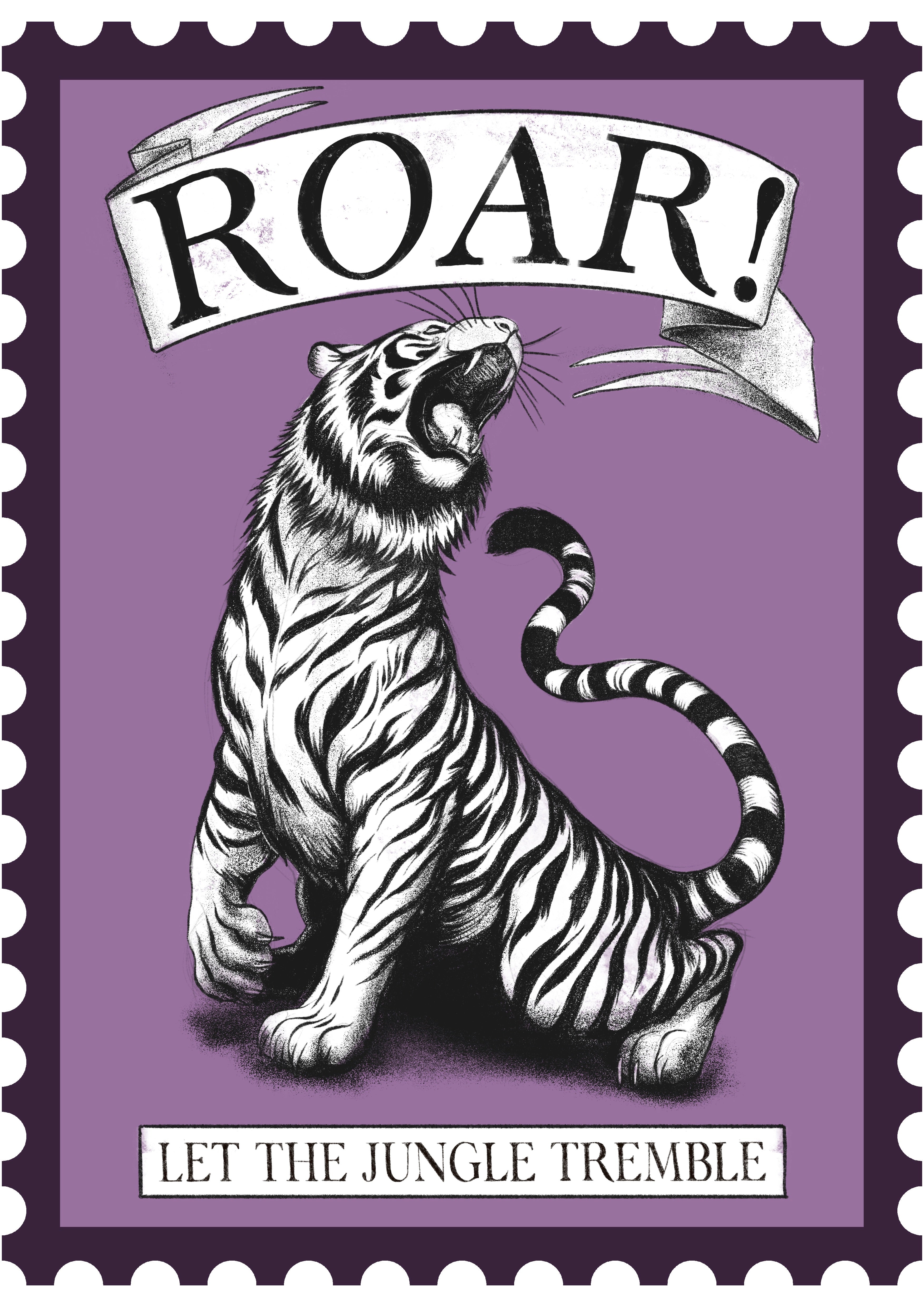 GiglioTigrato The Tiger stampa grande personalizzata cotone