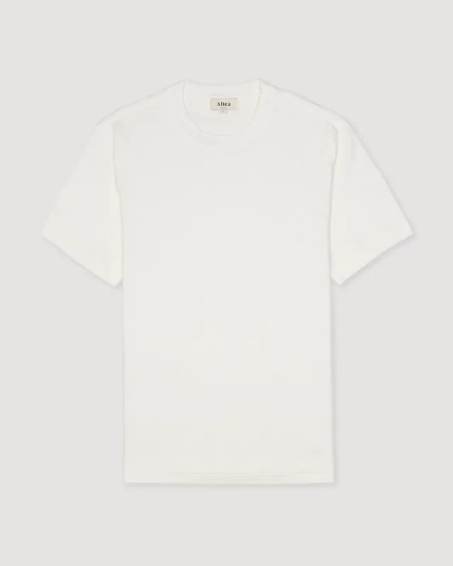 Altea Lewis T-shirt Cotone Lino Panna Scuro