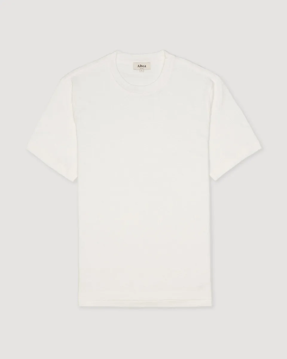 Altea Lewis T-shirt Cotone Lino Panna Scuro