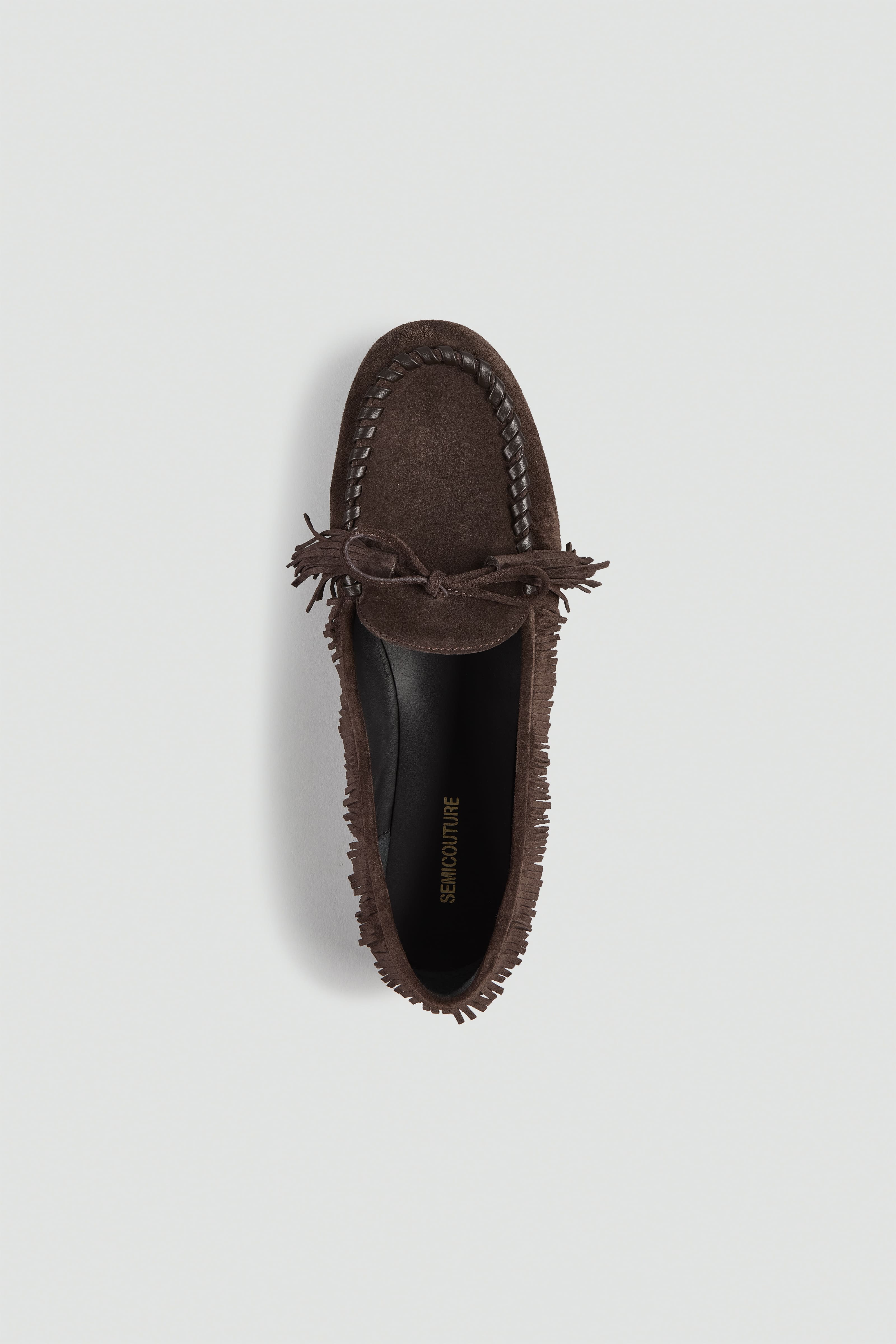 Semicouture Liz Y6WZ44 mocassino moka pelle scamosciata