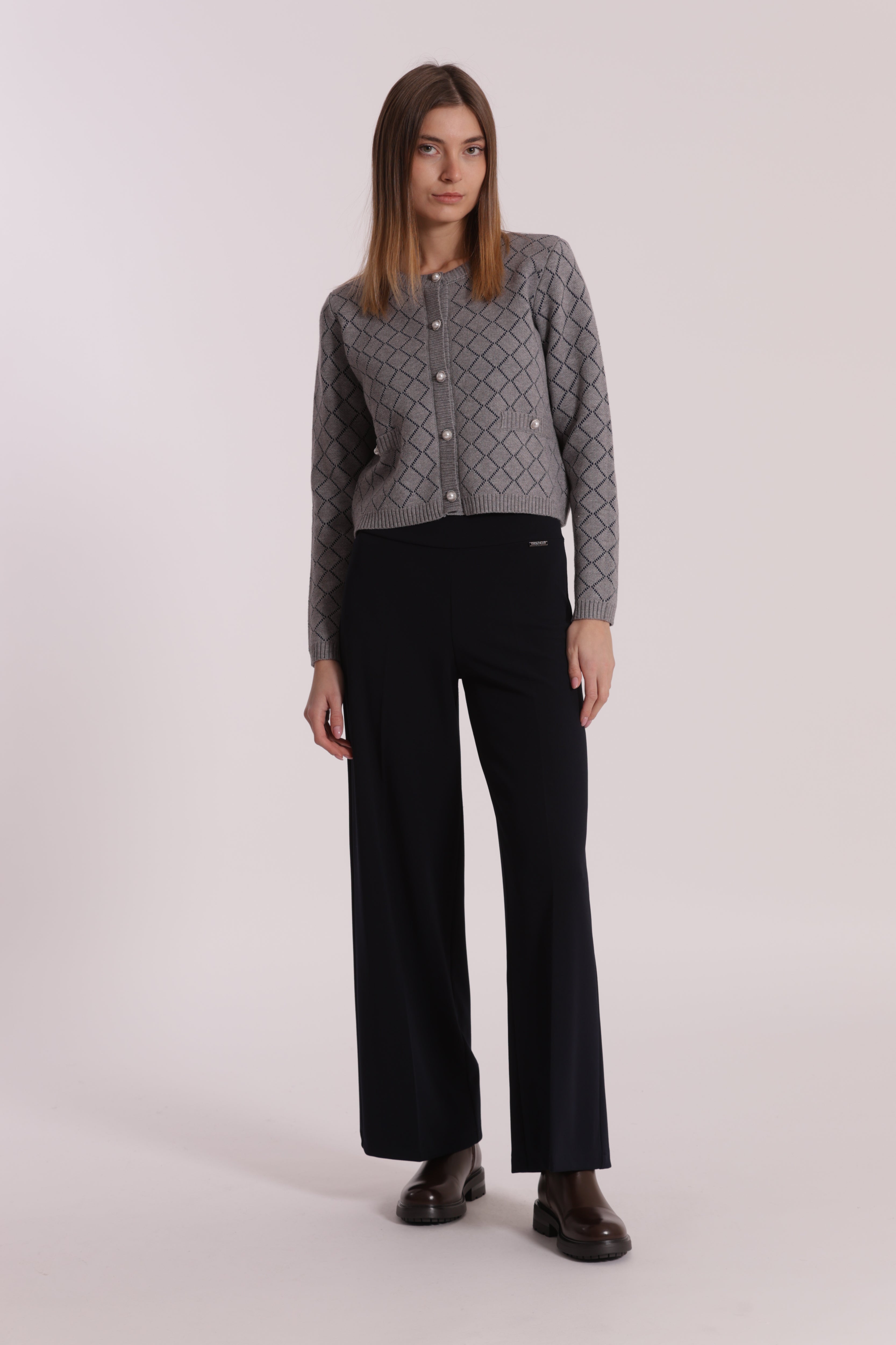 Mimi Mua Palazzo pantaloni in crepe nero