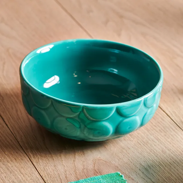 On Earth Echini terrina ceramica turchese 17 cm