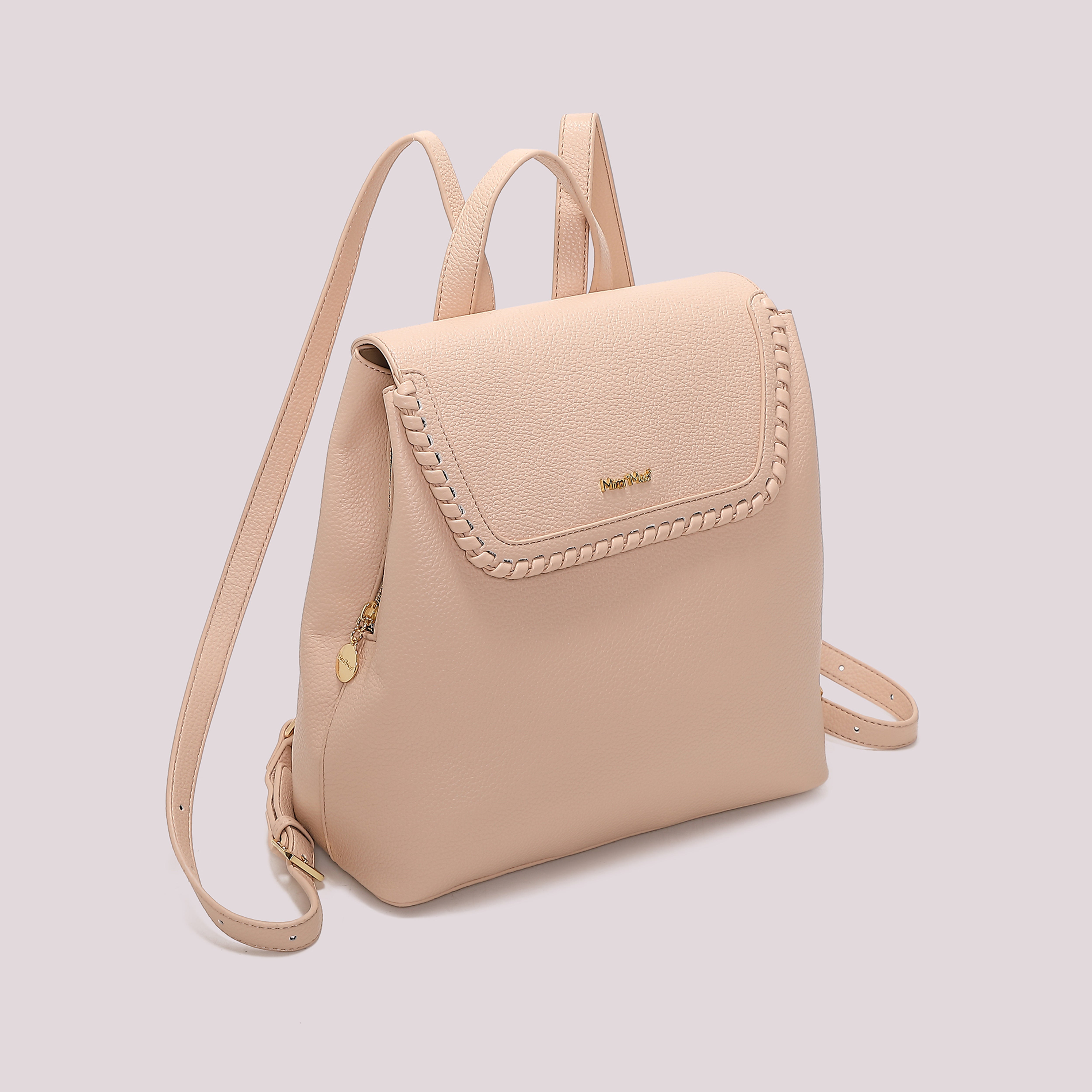 Mimi Mua Zaino Bordo Intrecciato Nero poliuretano 27,5 cm