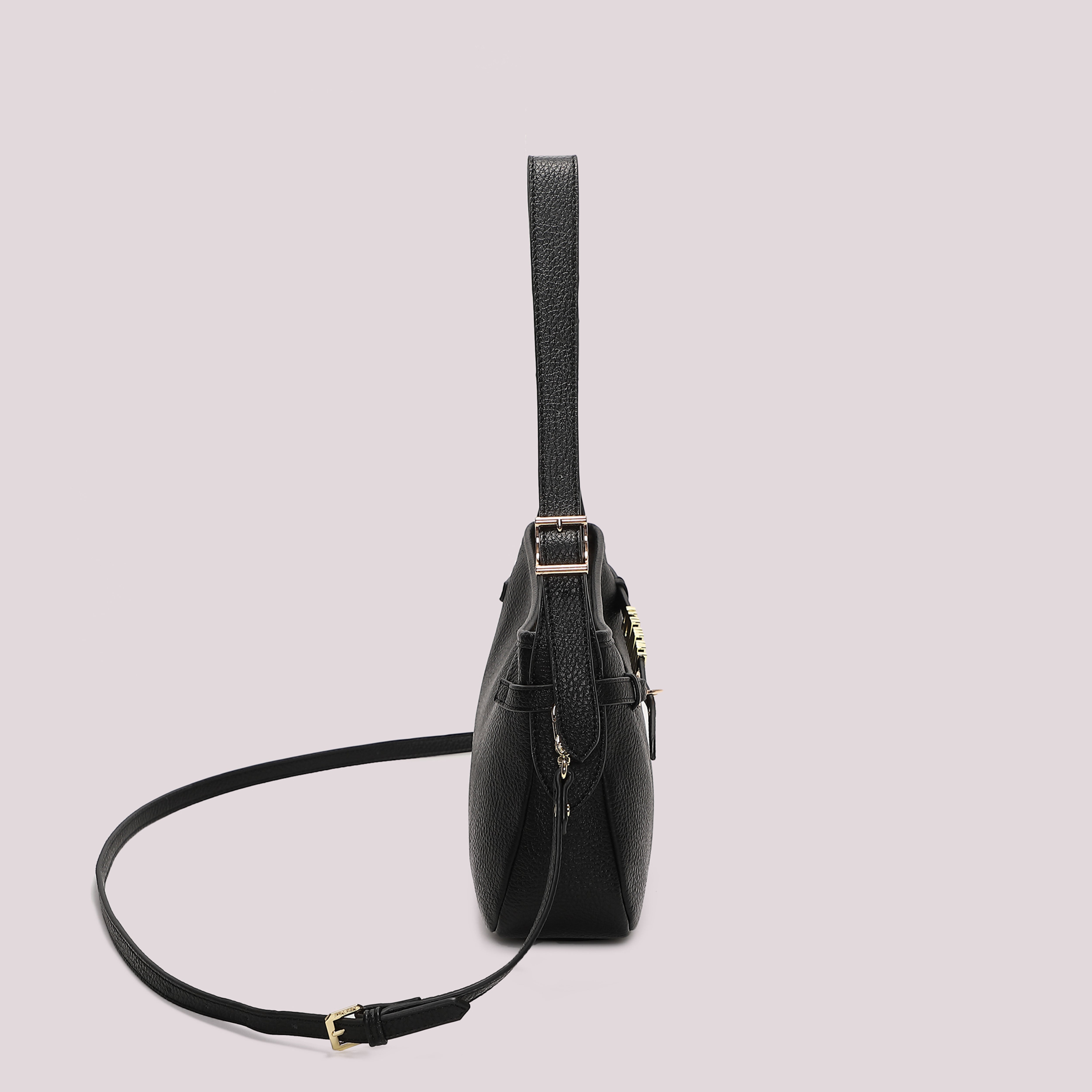 Mimi Mua Borsa Spalla Media Lettere Nero