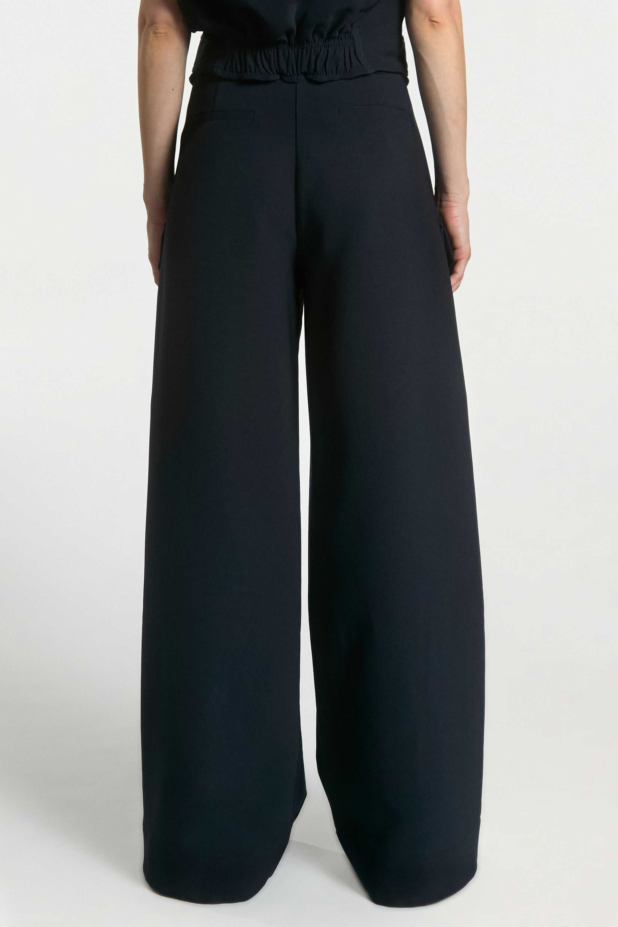 Aaiko Elvar pantaloni blu notte gamba larga