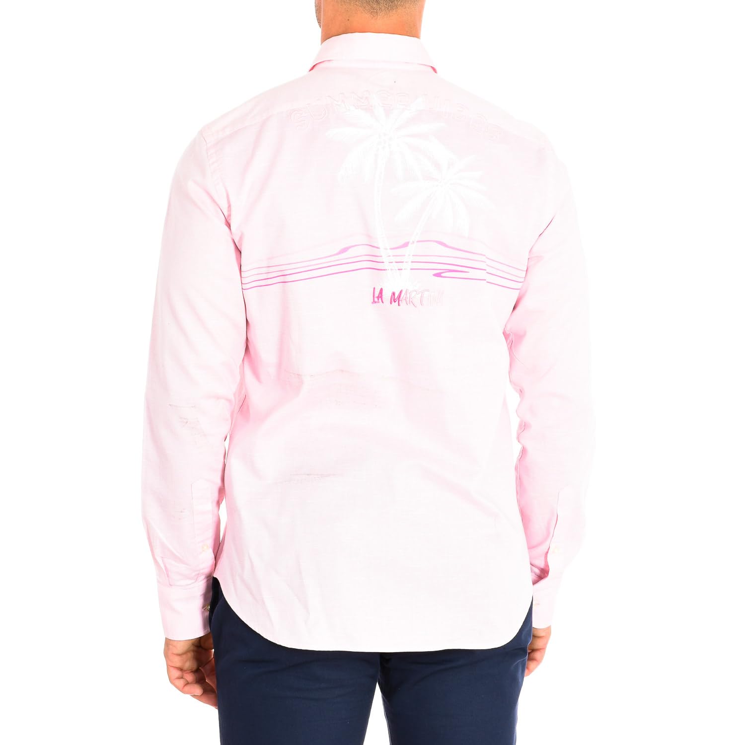 La Martina TMC602-OX083 camicia uomo L maniche lunghe elegante