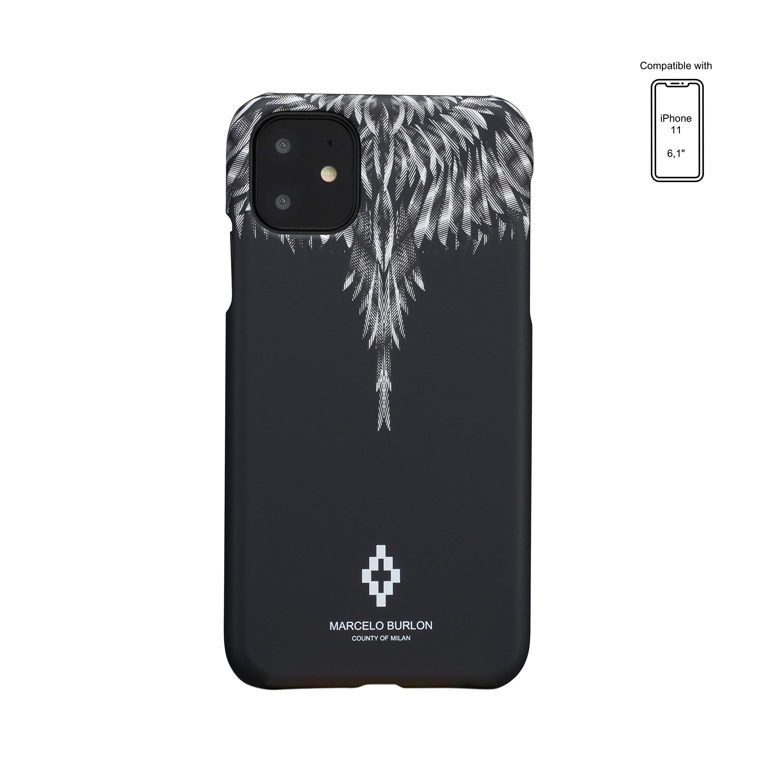 Marcelo Burlon County of Milan cover iPhone 11 antiurto con vetro