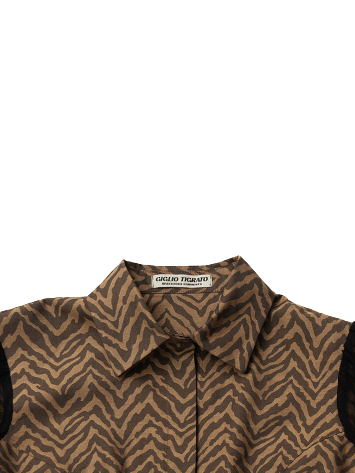 GiglioTigrato Chantilly camicia jacquard tigre chiffon