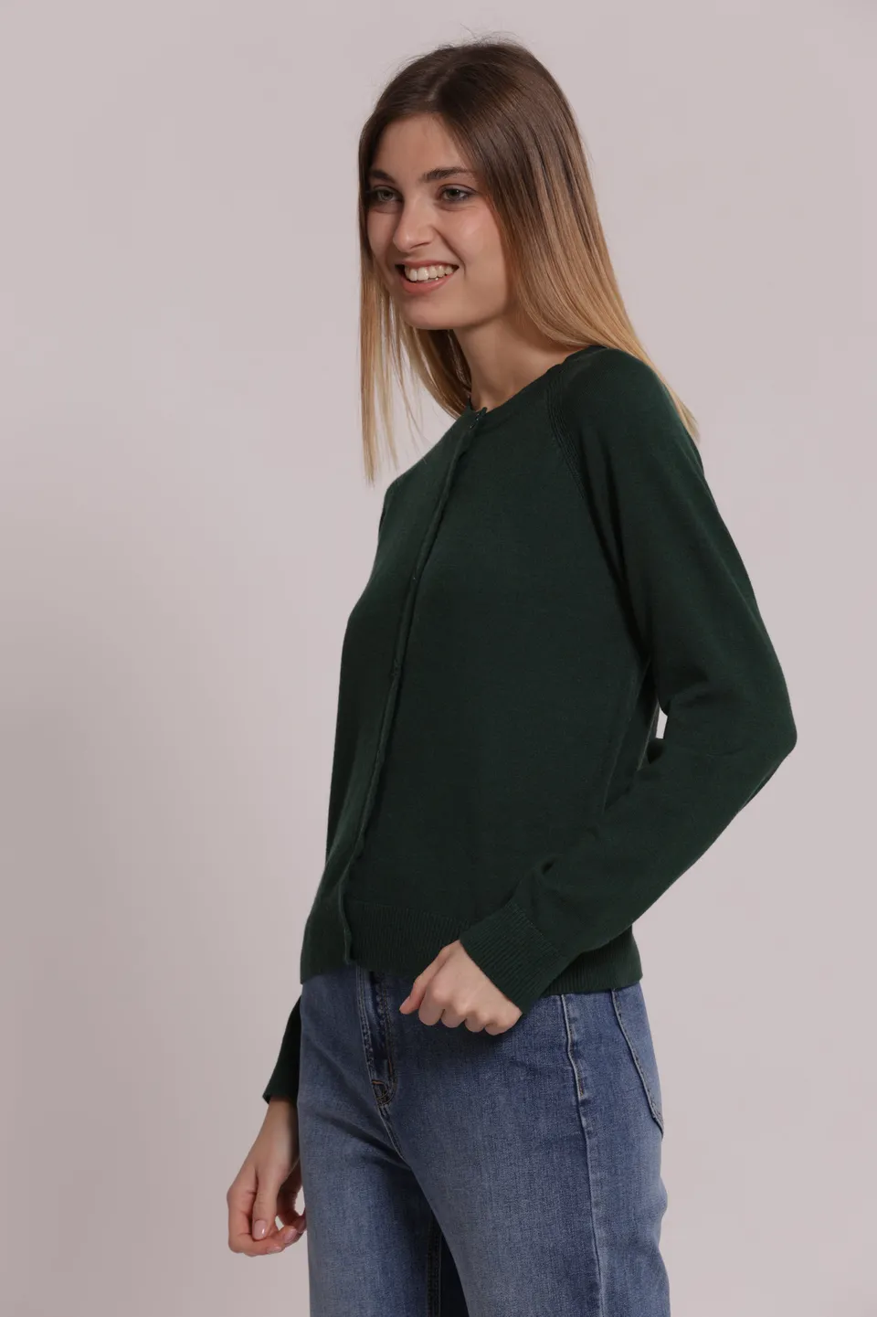 Mimi Mua Maglia Cardigan Scollo Tondo nero viscosa