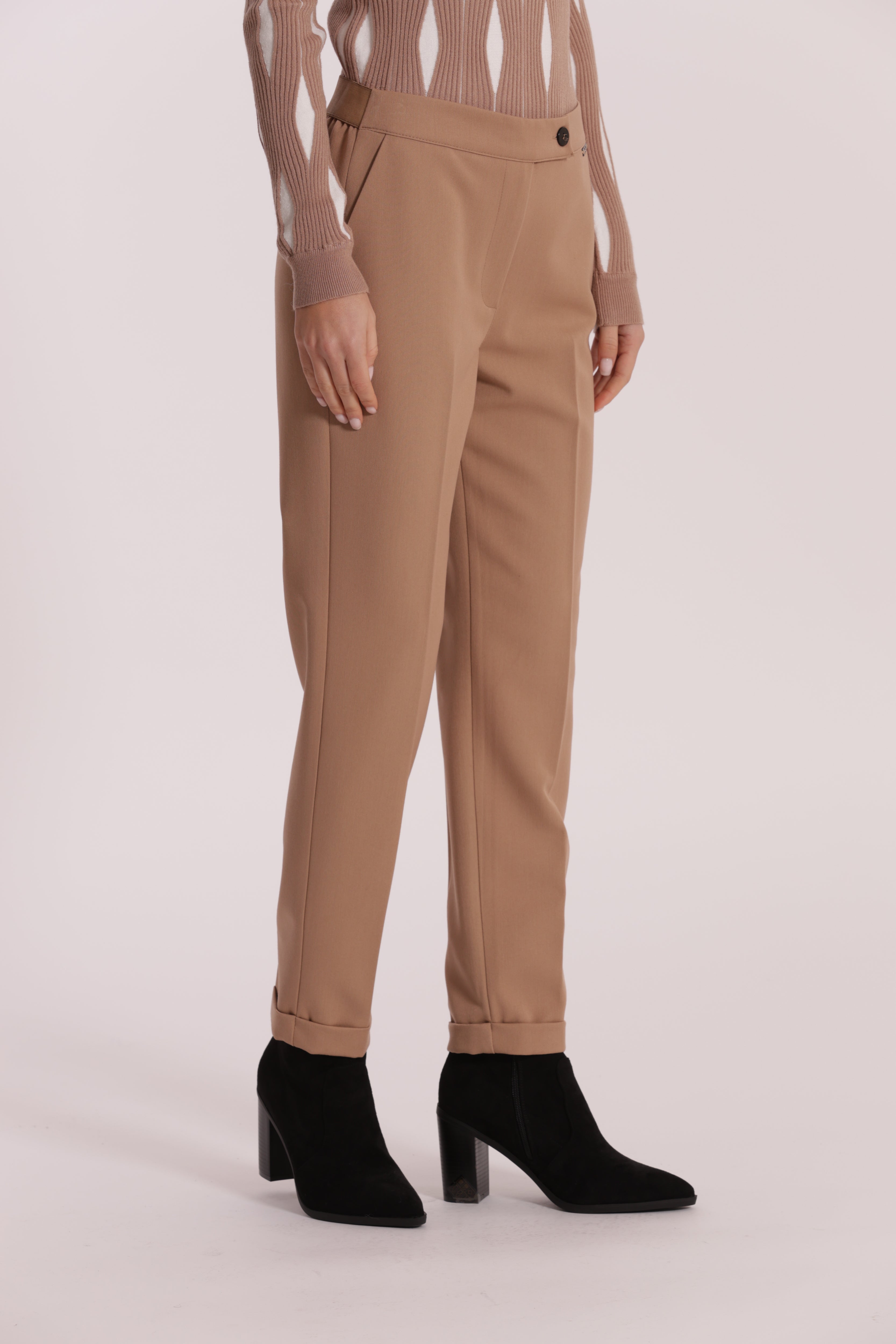Mimi Mua Pantalone Sigaretta Polyviscosa Nero