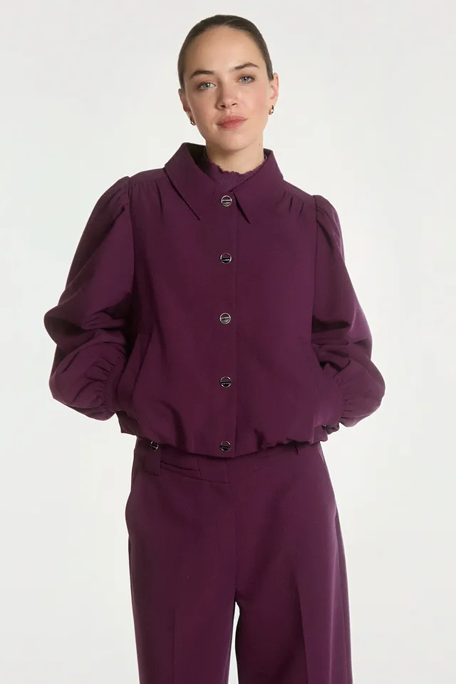 Aaiko Sandy giacca prune ITALIAN PLUM maniche ampie