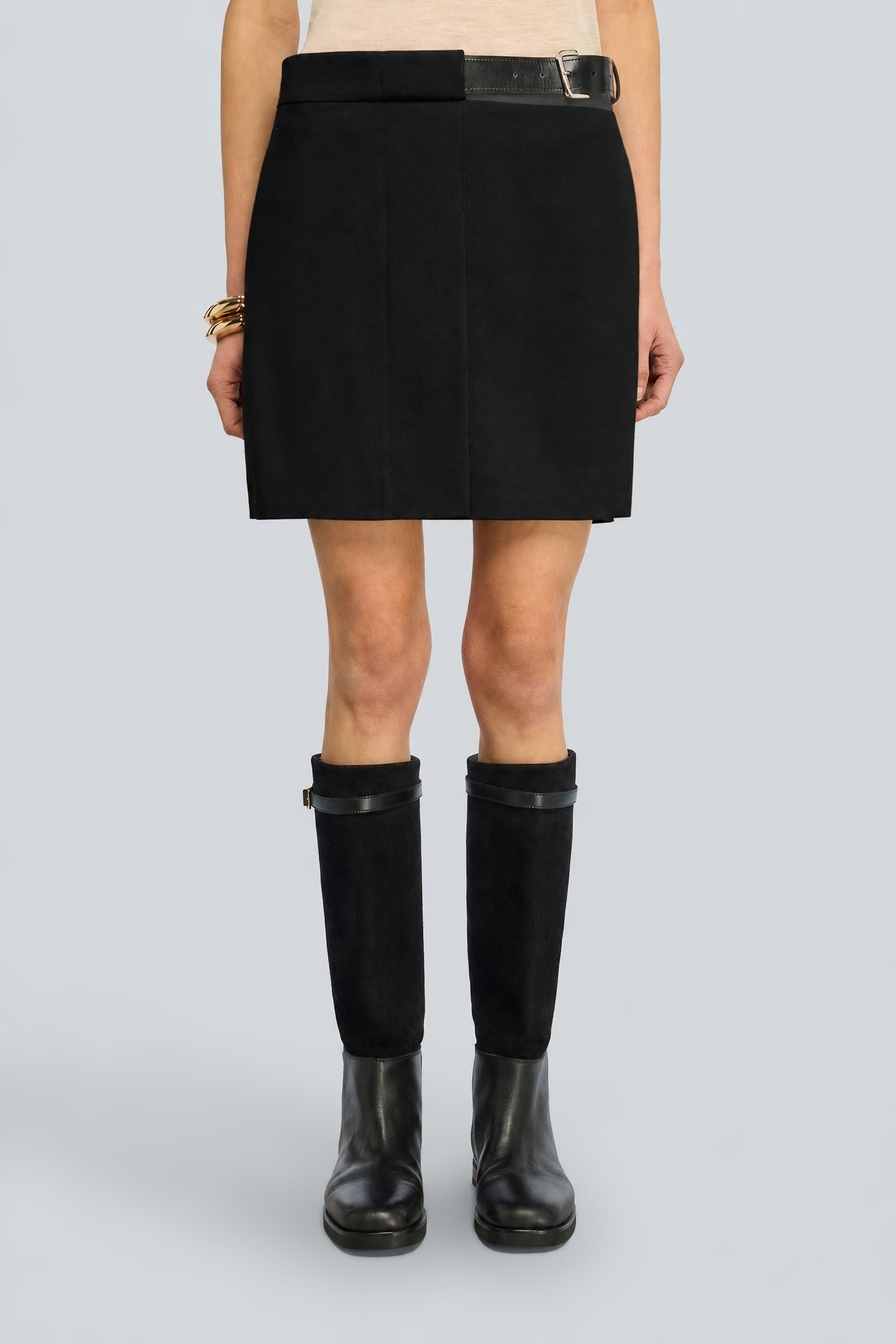 Semicouture Helen gonna fresco lana cammello