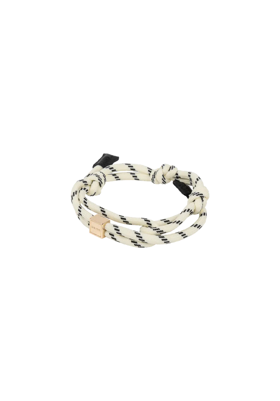 Aaiko Bracelet bracciale corda bianco logo oro