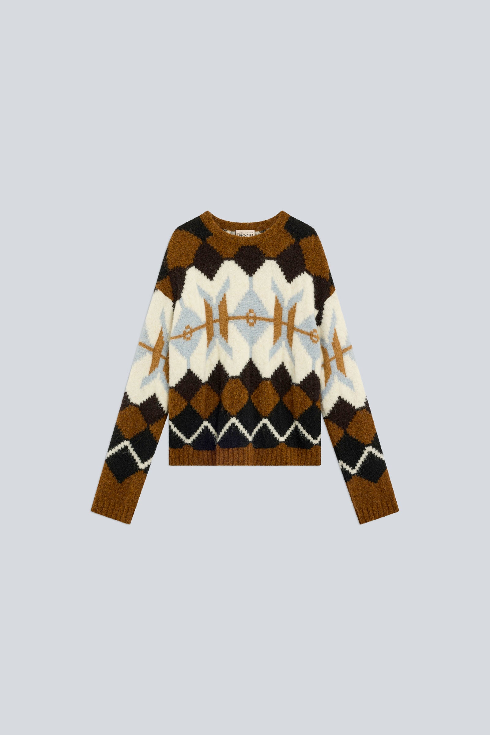 Semicouture Sherley maglia jacquard norvegese fiori