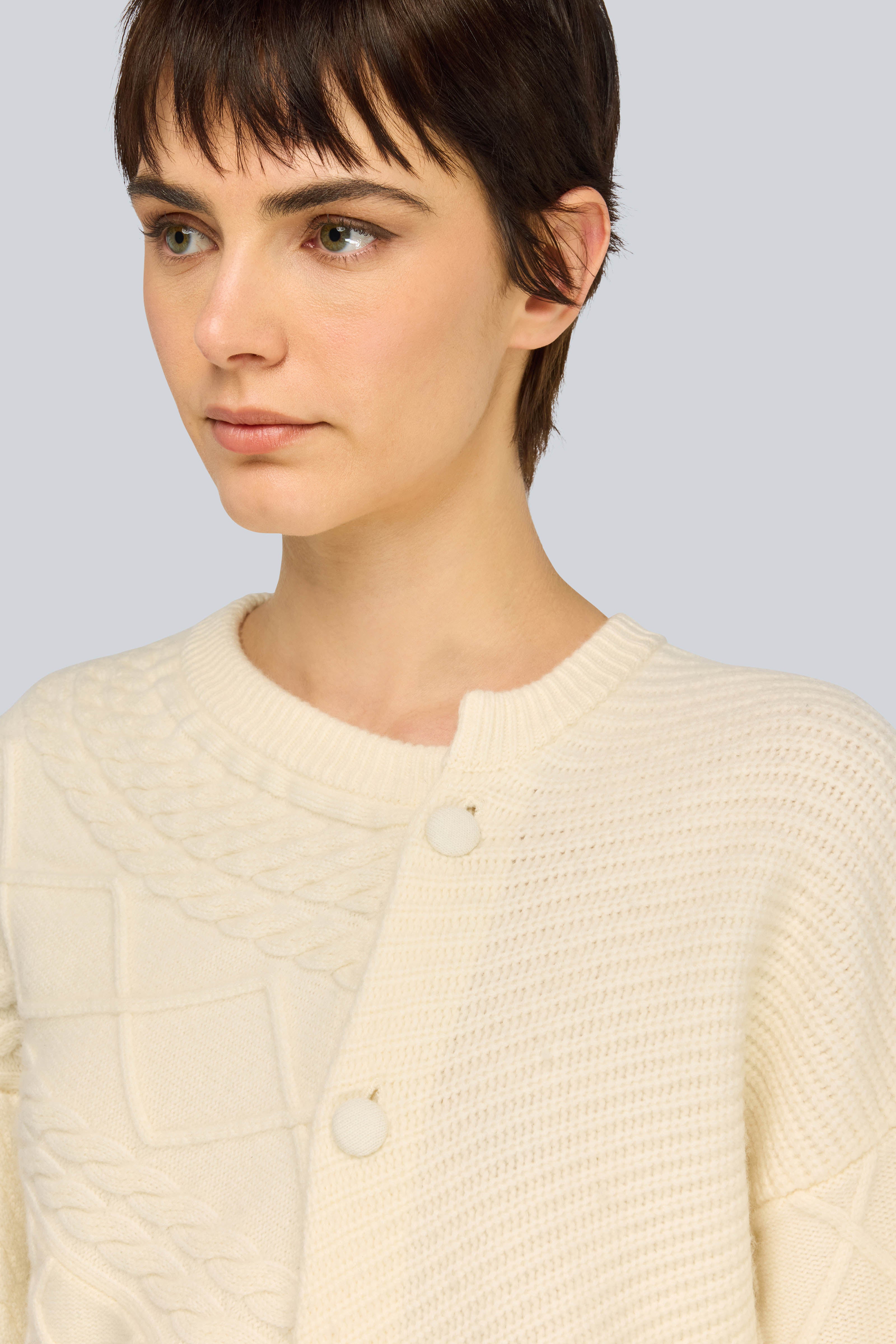 Semicouture Malvina S6WE61 cardigan burro lana over