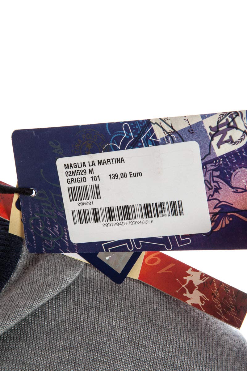 La Martina maglia 02M529 grigia XL girocollo cotone