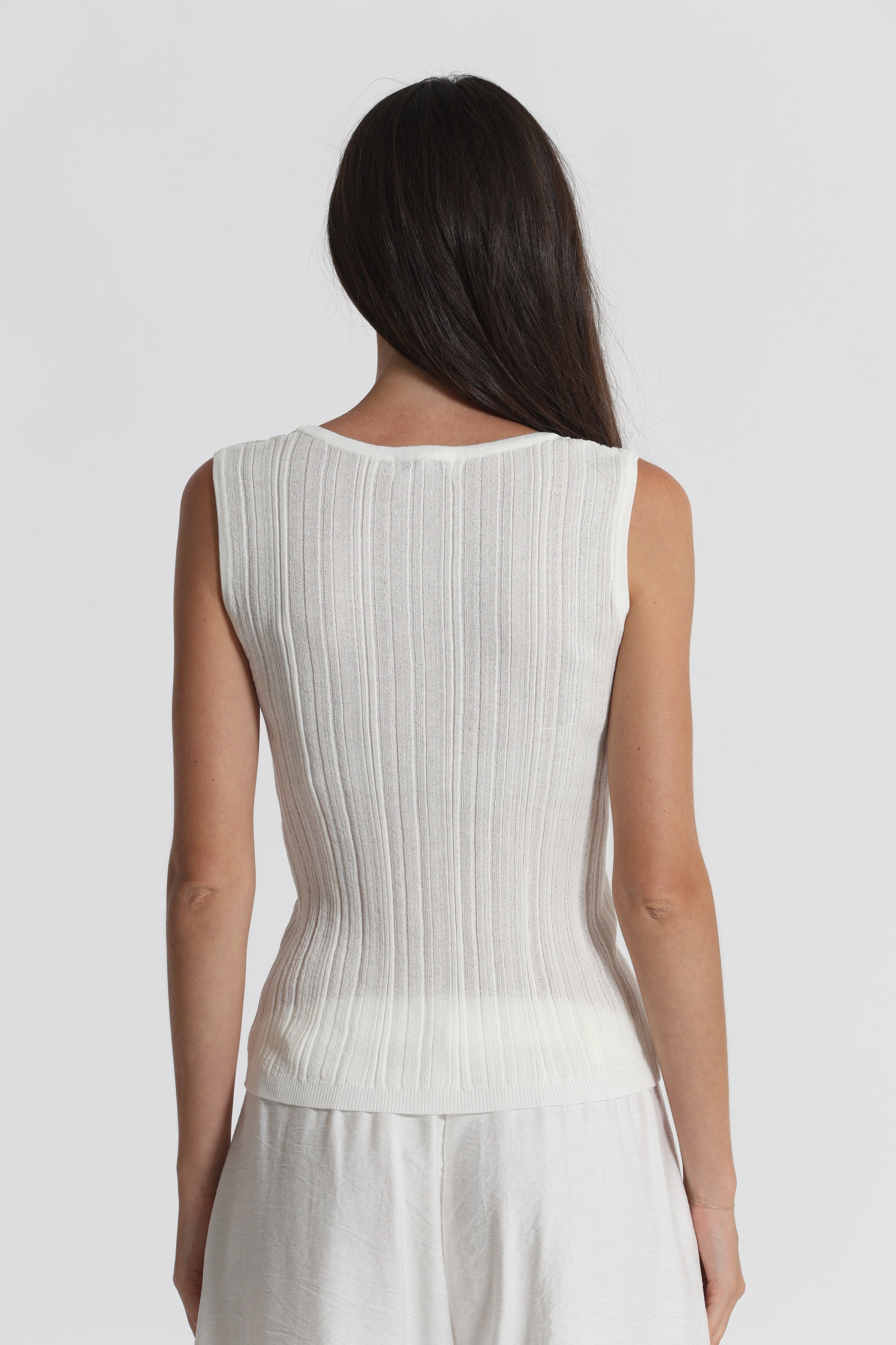 Mimi Mua Basic canotta in maglia viscosa