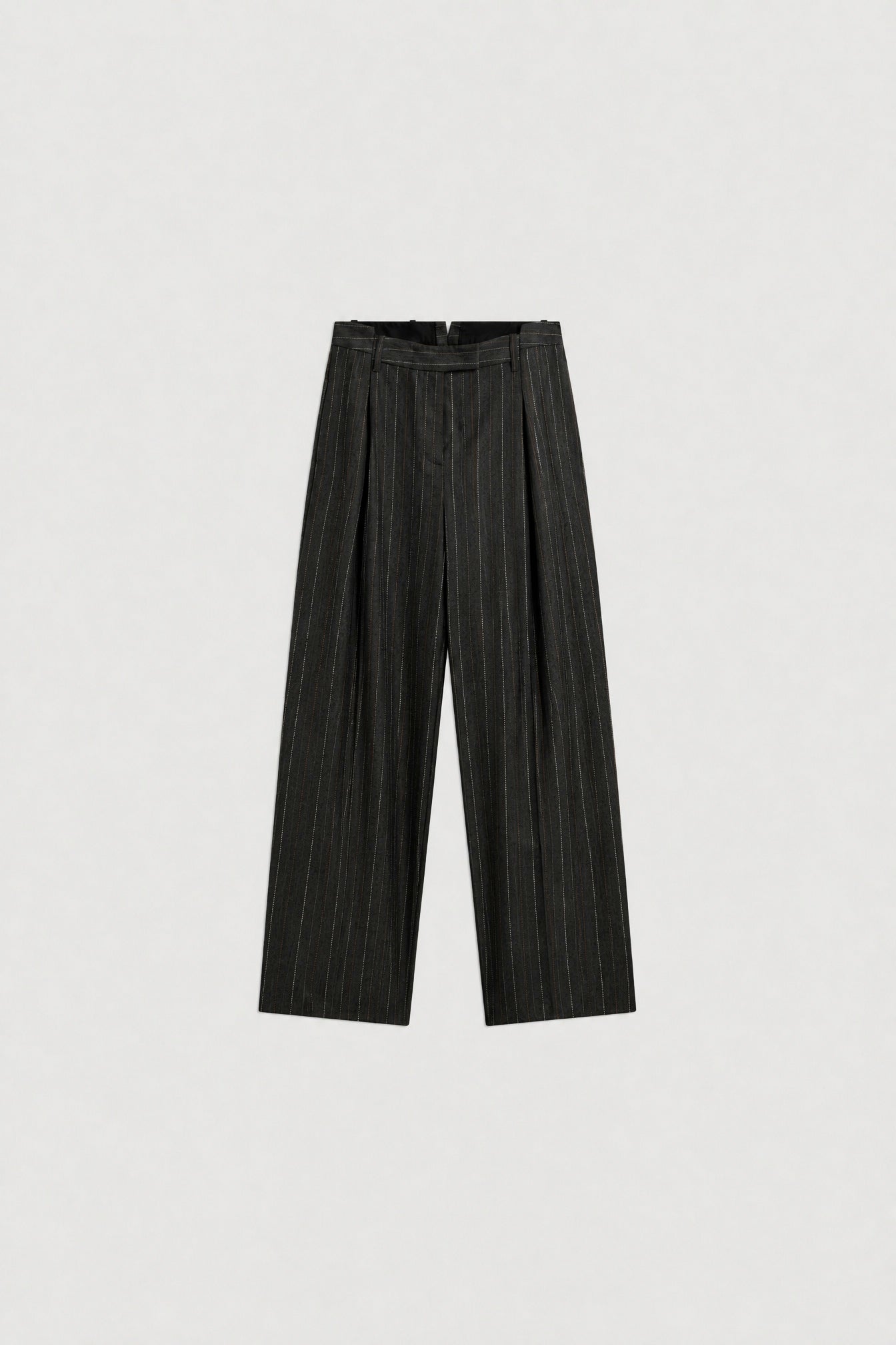 Semicouture July Y6WM63 pantalone gessato lana