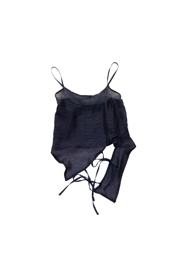 GiglioTigrato Panarea top blu notte tencel aderente