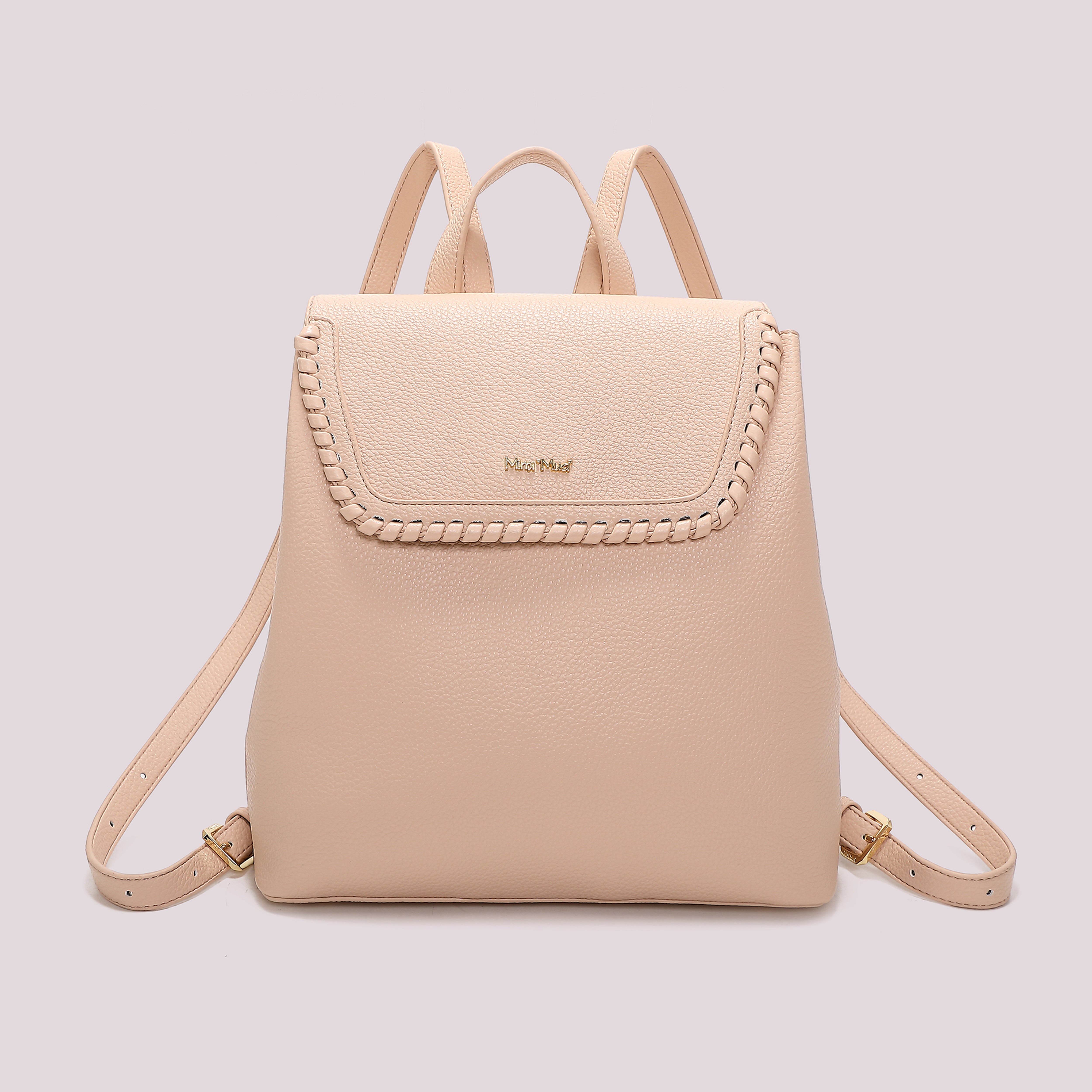 Mimi Mua Zaino Bordo Intrecciato Nero poliuretano 27,5 cm