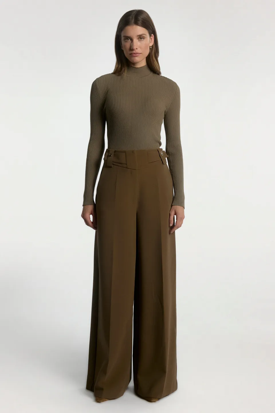 Aaiko Nore pantaloni verdi gamba larga