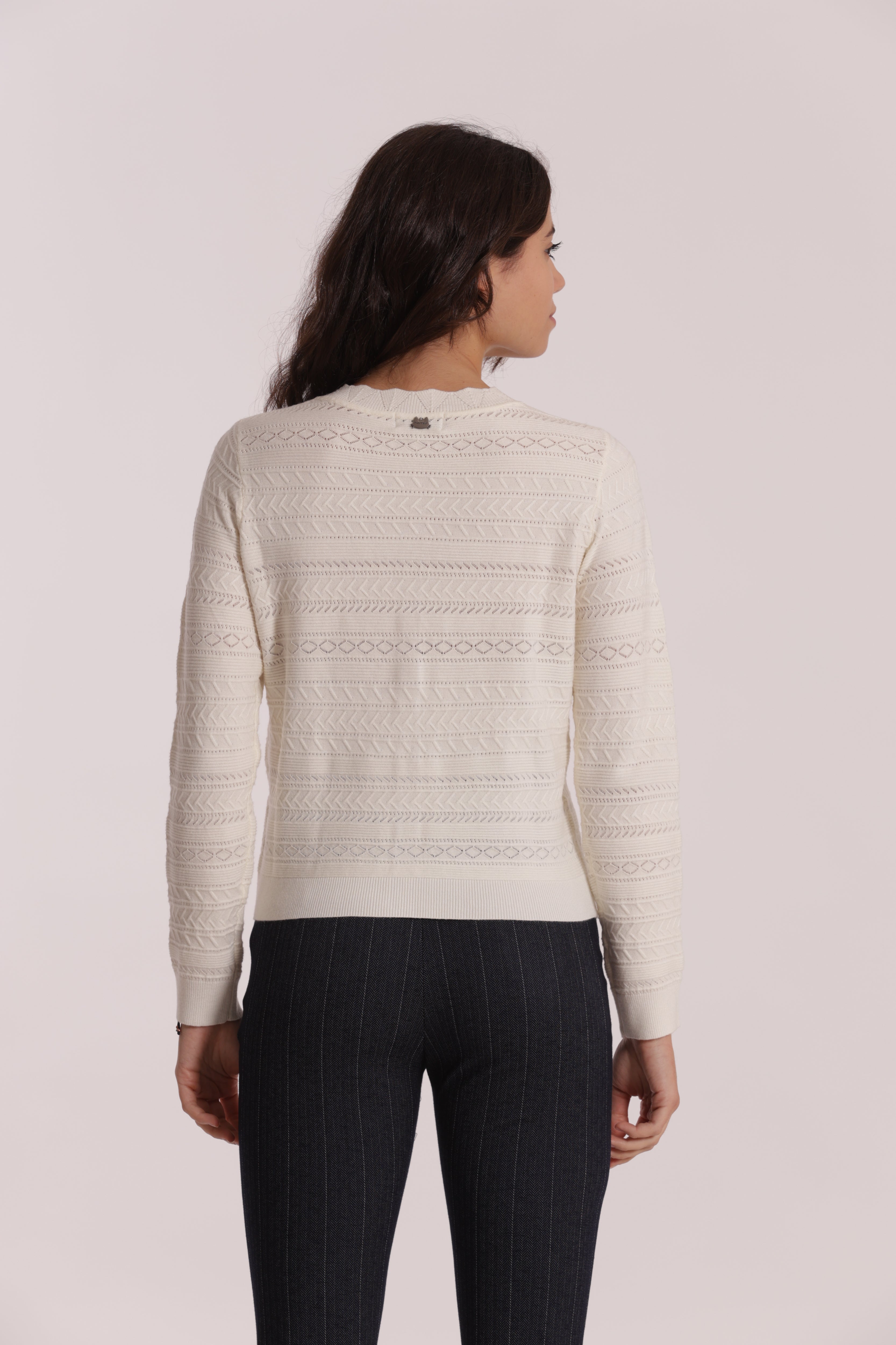 Mimi Mua Maglia Cardigan Traforato cardigan nero