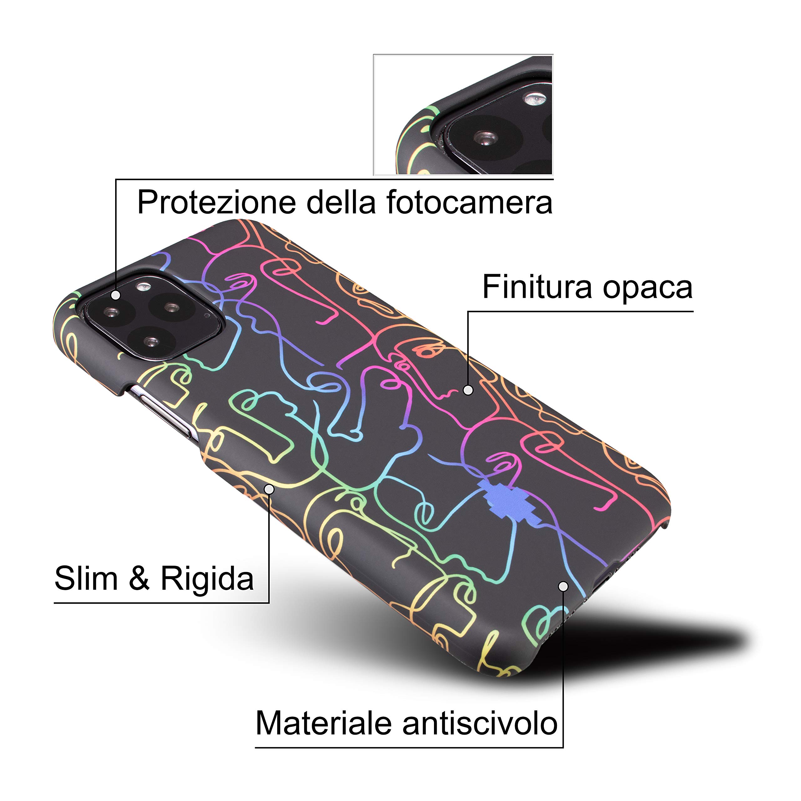 Marcelo Burlon County of Milan custodia iPhone 11 Pro rigida vetro