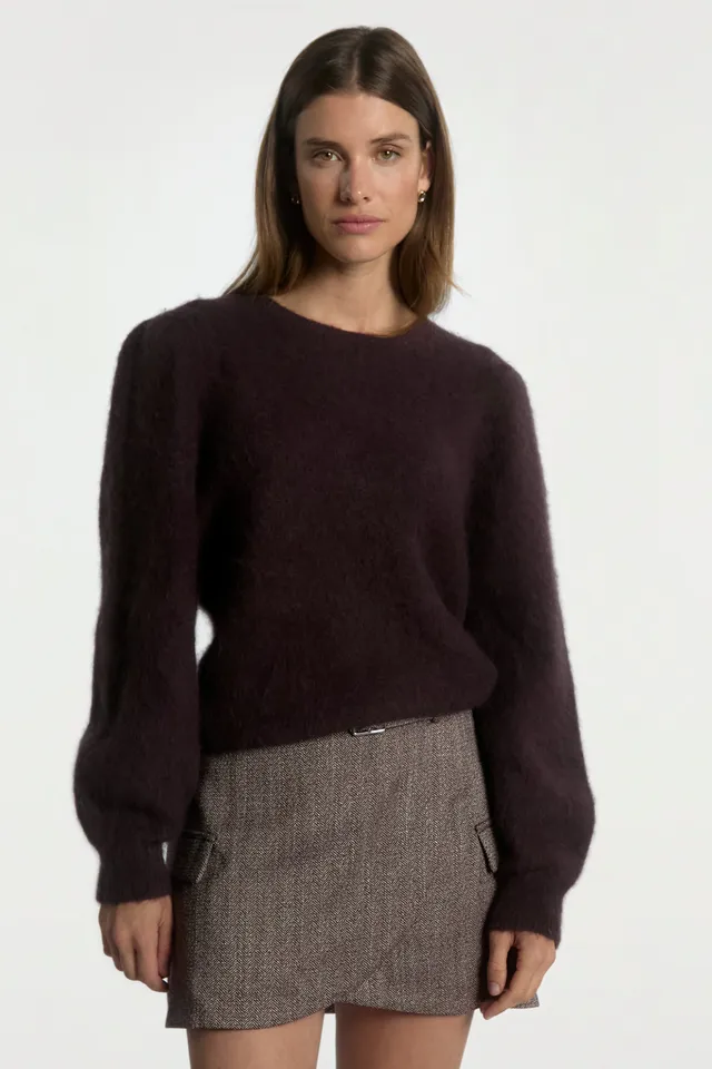 Aaiko Denize maglione bordeaux fluffy
