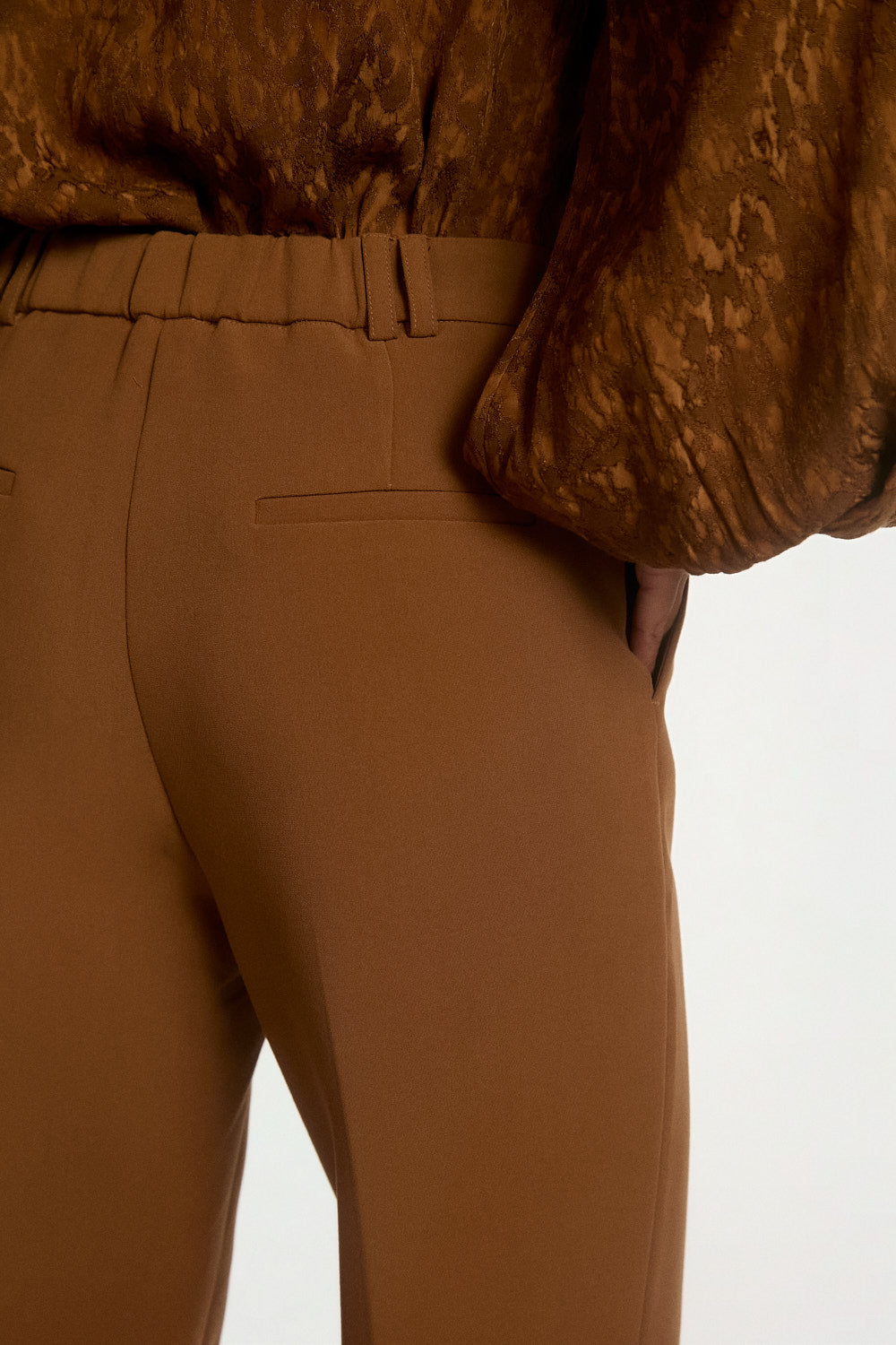 Aaiko Chantalle pantaloni brown sugar palazzo