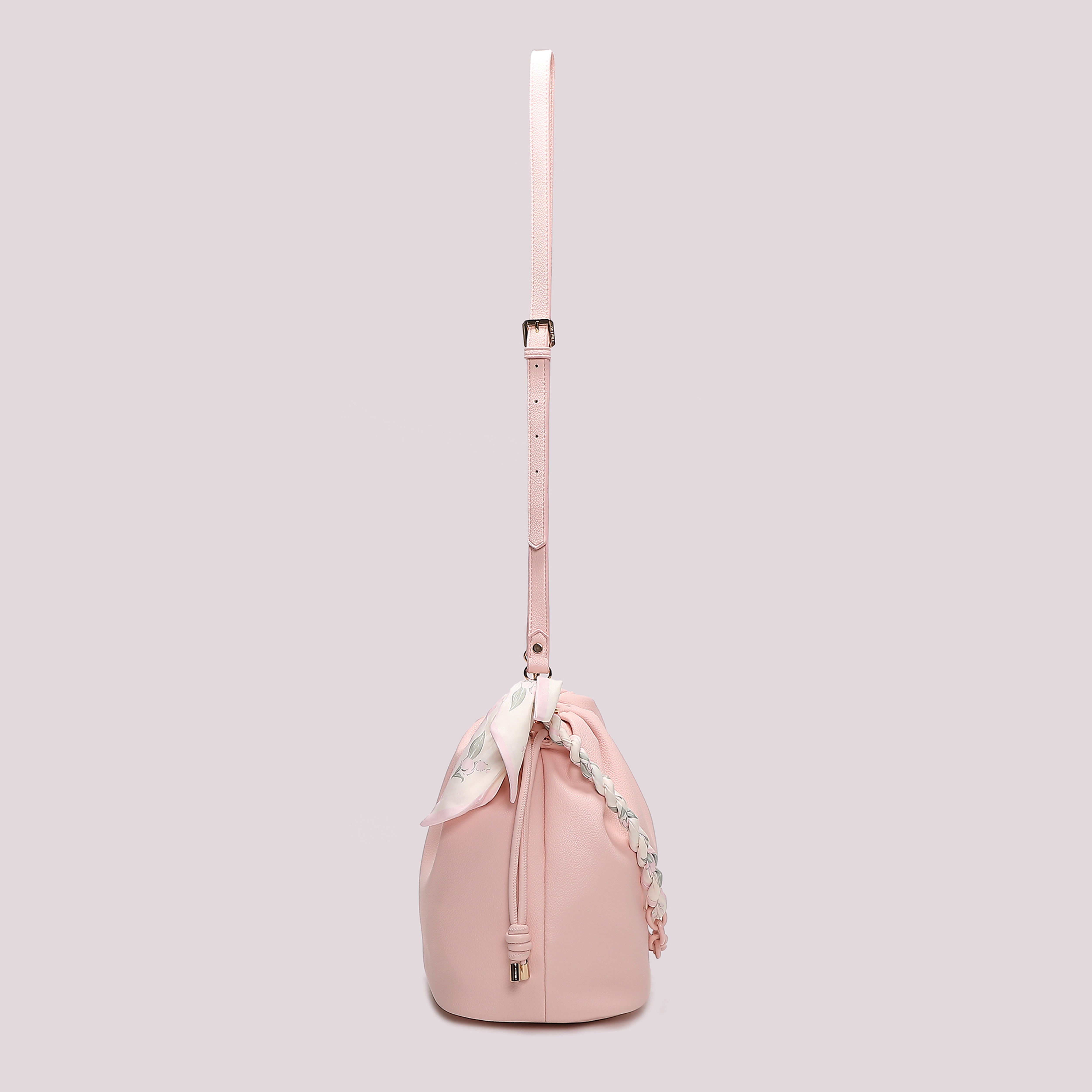Mimi Mua Borsa a Spalla con Foulard Panna
