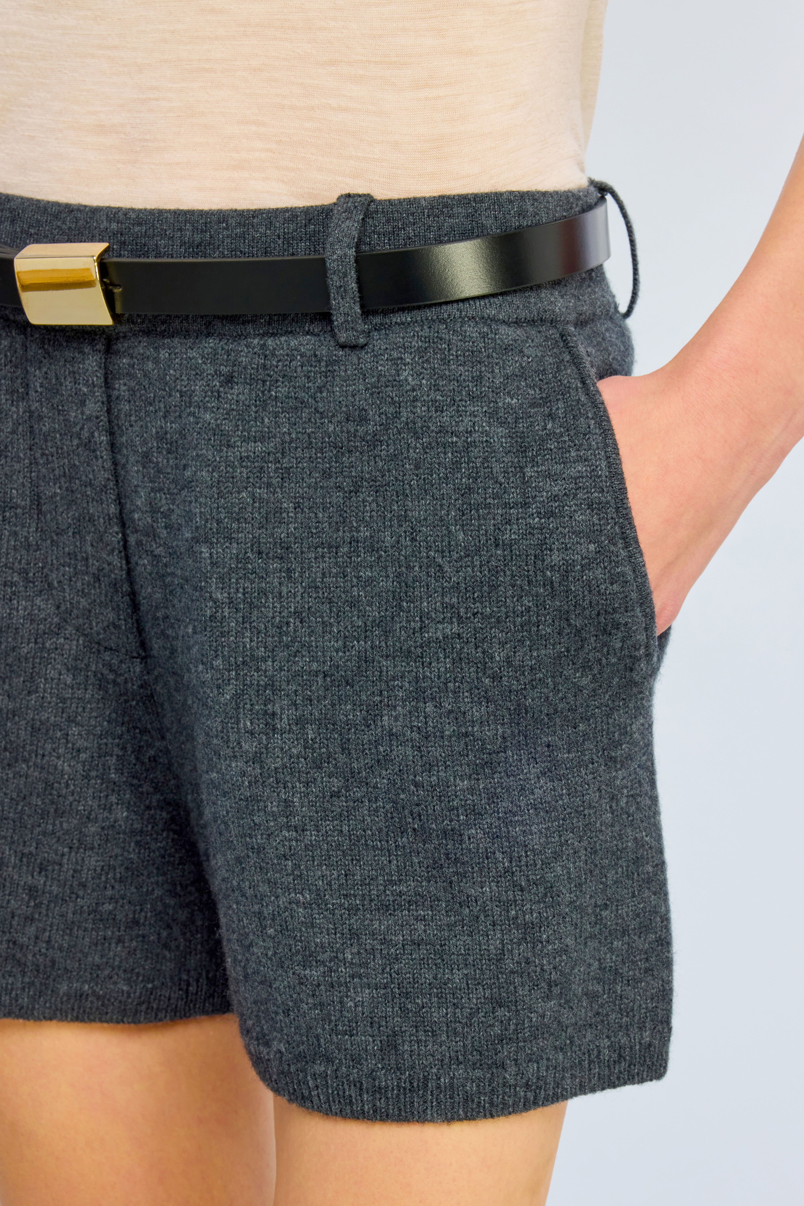 Semicouture Debby shorts misto cashmere grigio