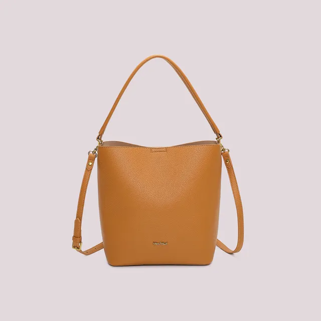 Mimi Mua Secchiello Dettagli Satinati Borsa Mano Nero