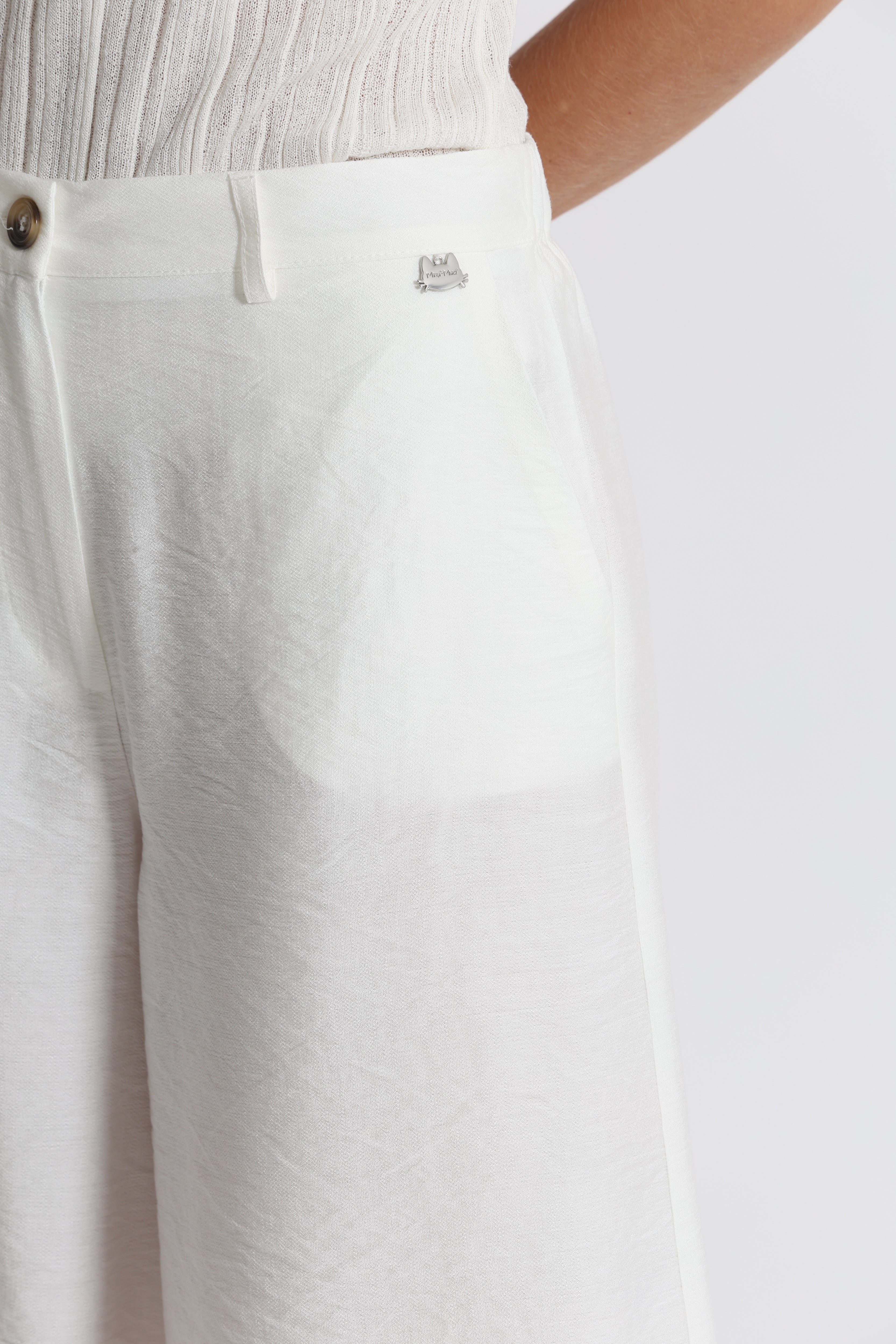 Mimi Mua bermuda basic viscosa bianco