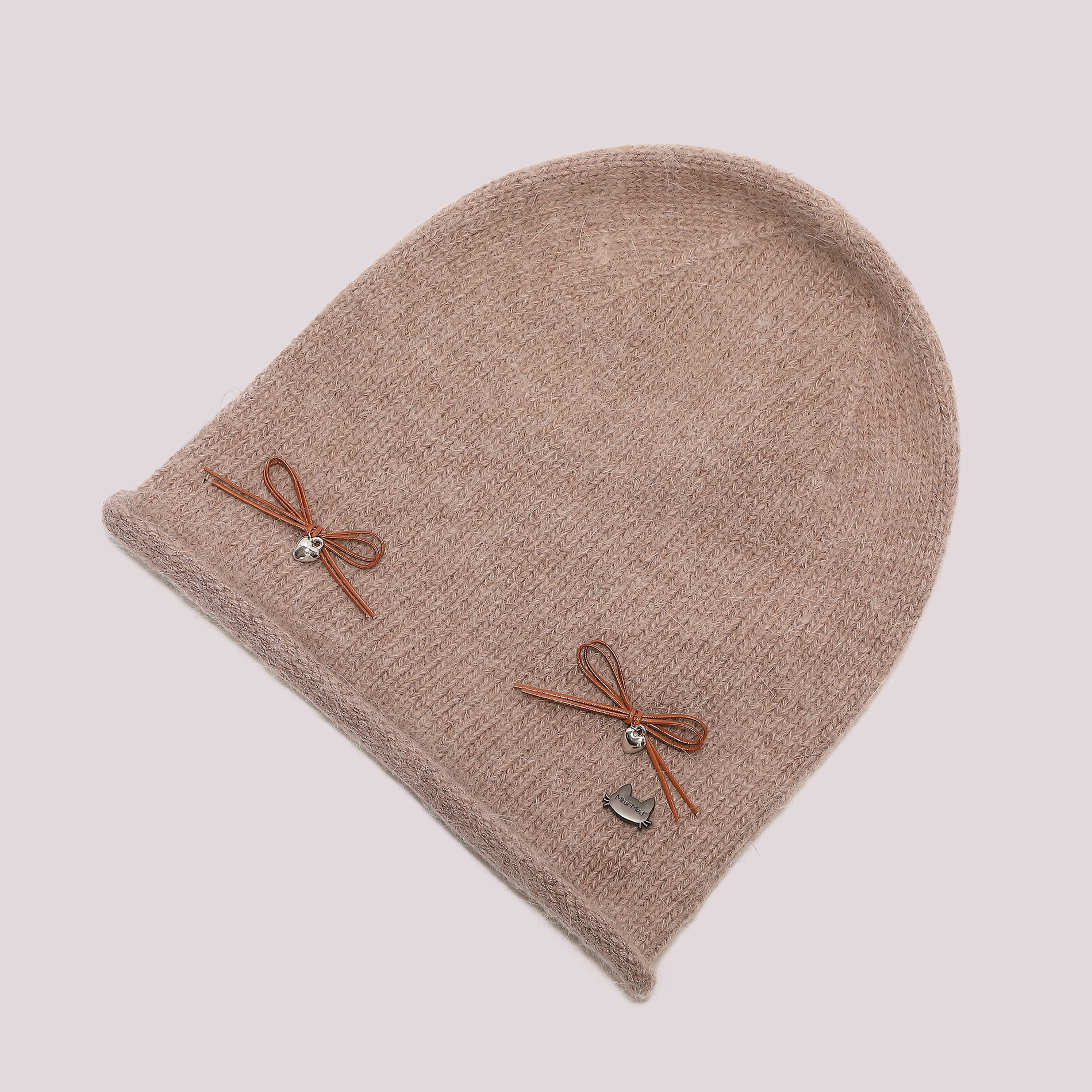 Mimi Mua berretto con fiocchetti cappello bianco