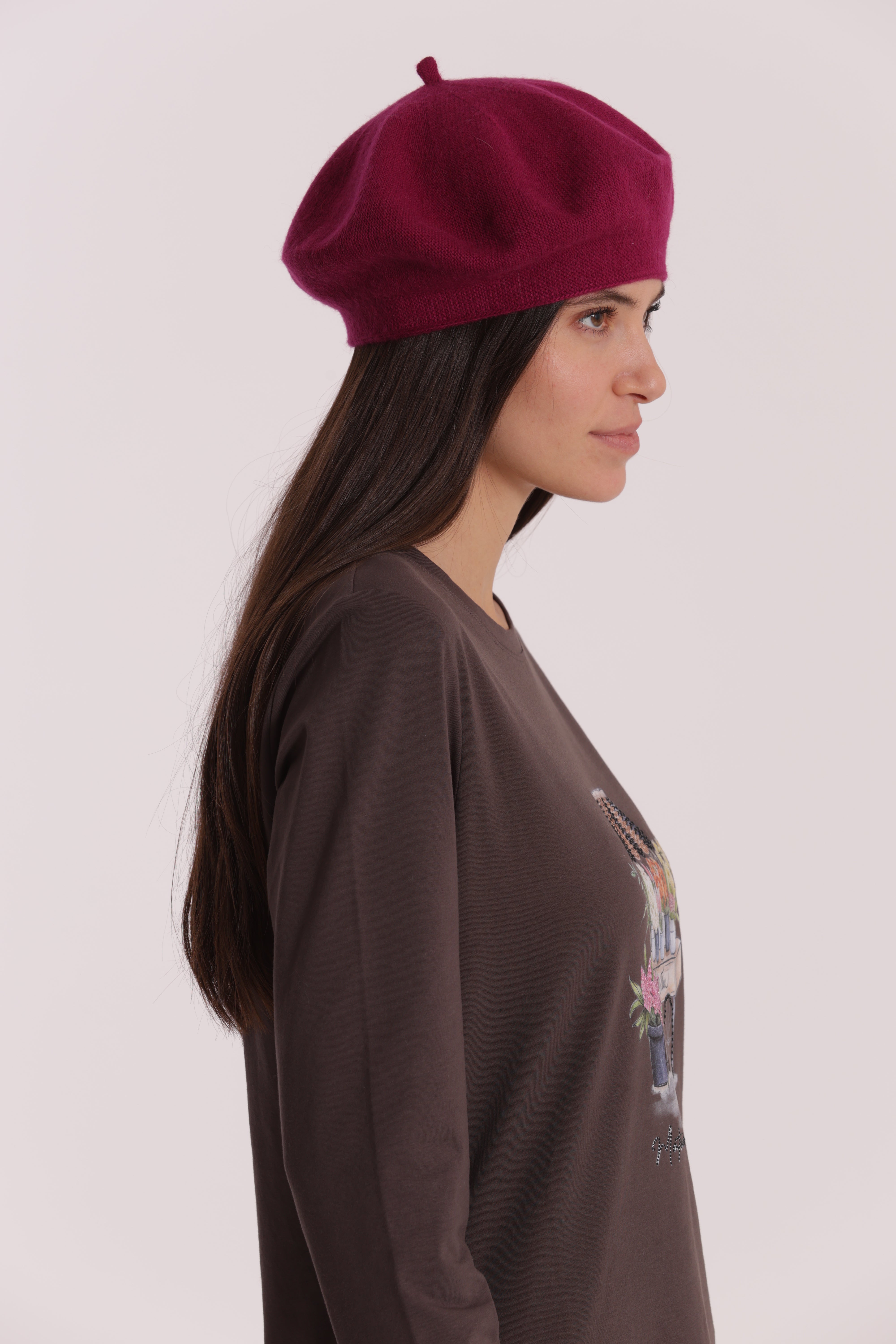 Mimi Mua Basco Basico cappello tinta unita nero